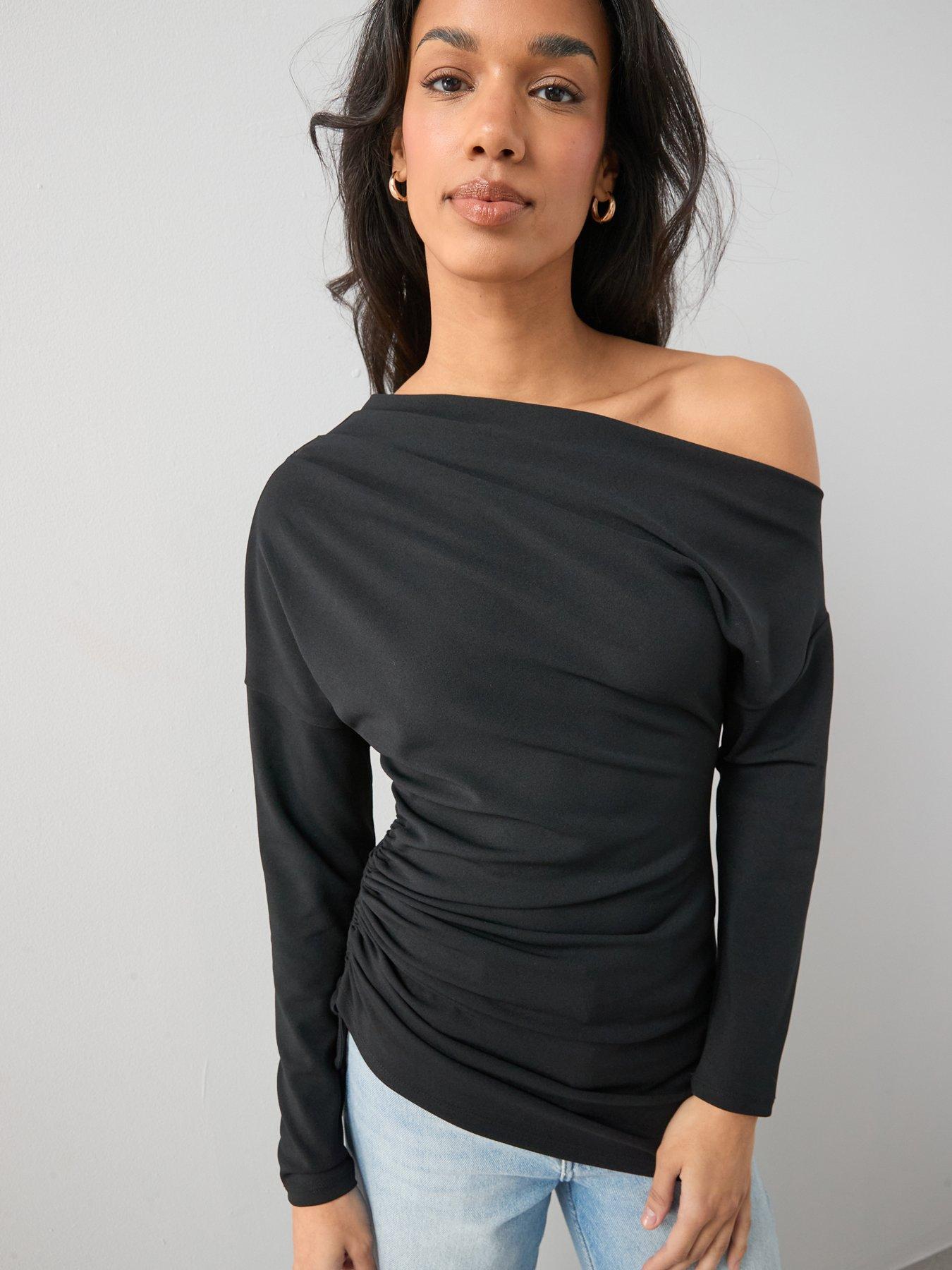 Image 5 of 6 of The Very Collection Ruched Off The Shoulder Top