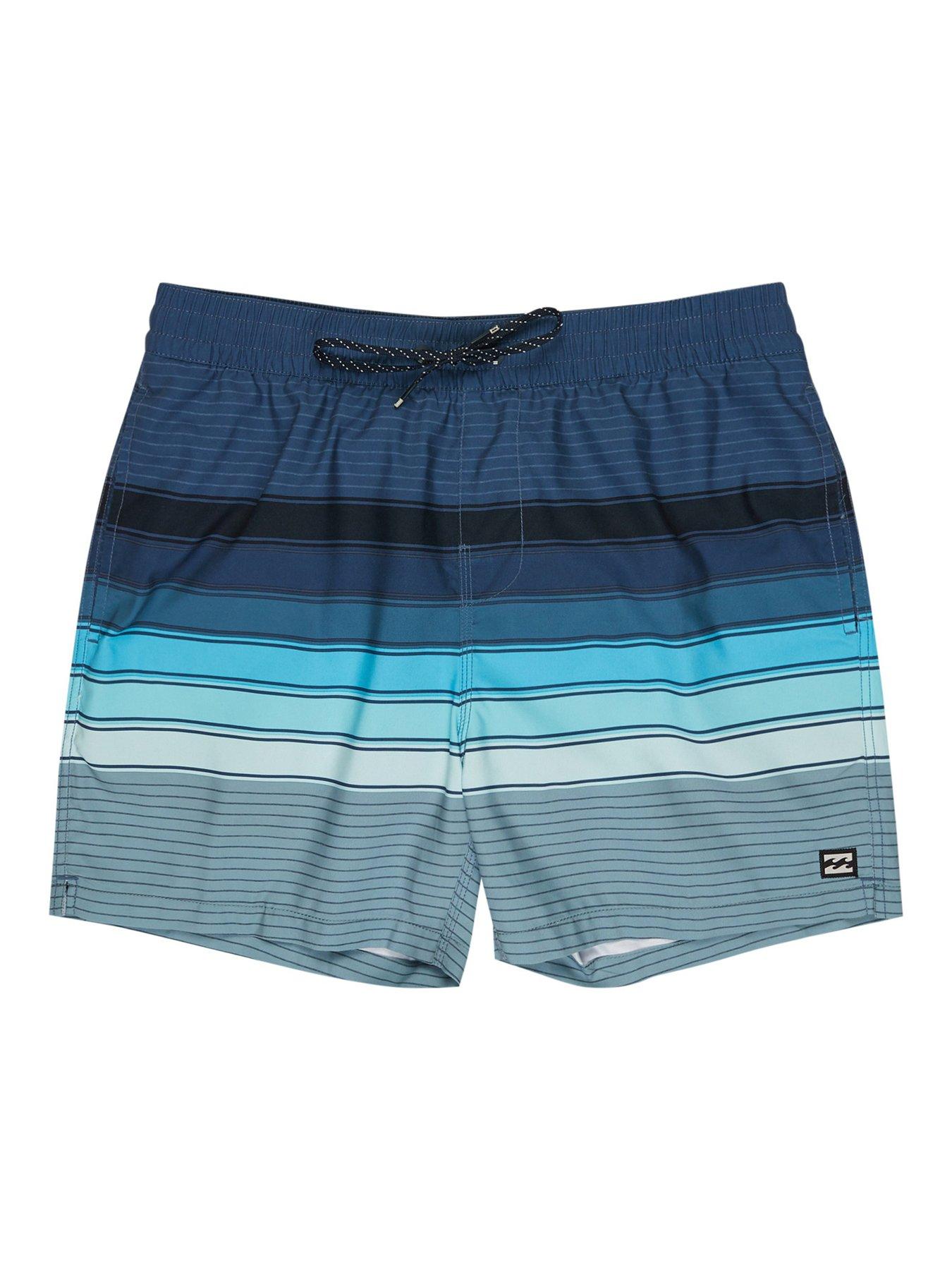 Billabong Mens All Day Stripe Swim Shorts, Navy, Size L, Men