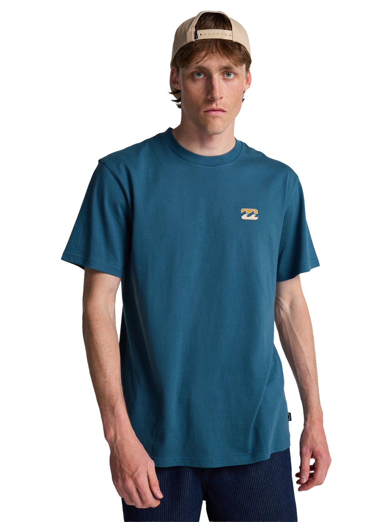 Billabong Mens Icon Wave T-Shirt, Blue, Size S, Men
