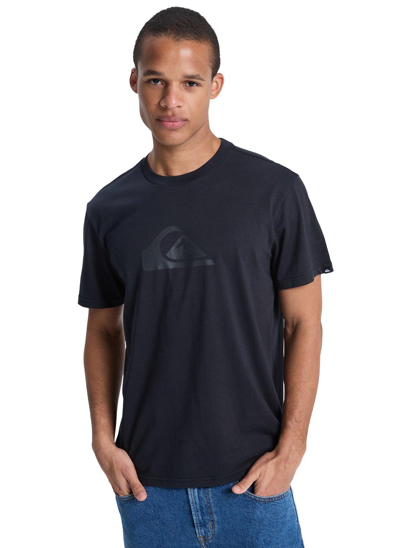 Quiksilver Mens Logo T-Shirt, Black, Size L, Men