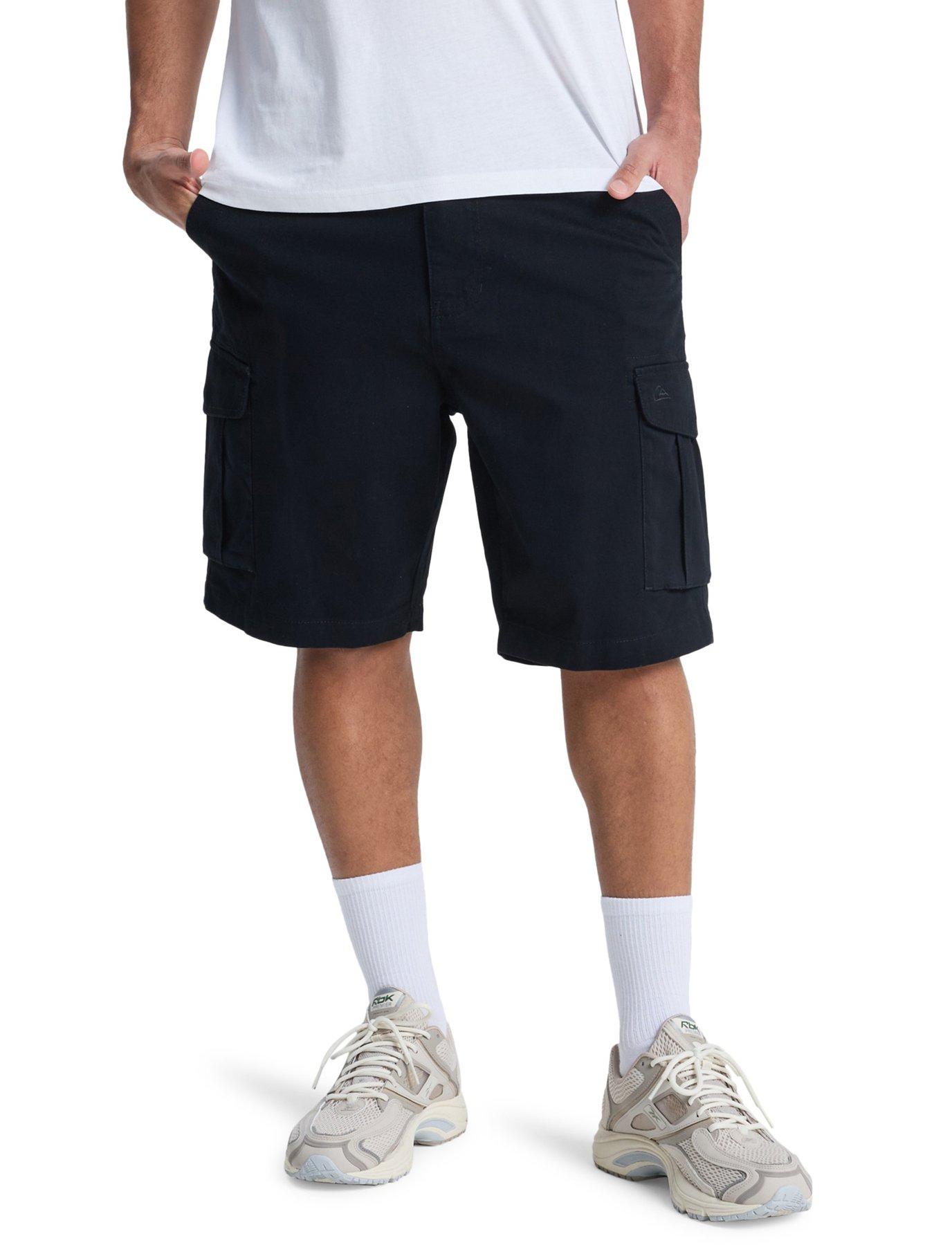 Quiksilver Mens Cargo Shorts, Black, Size 30, Men