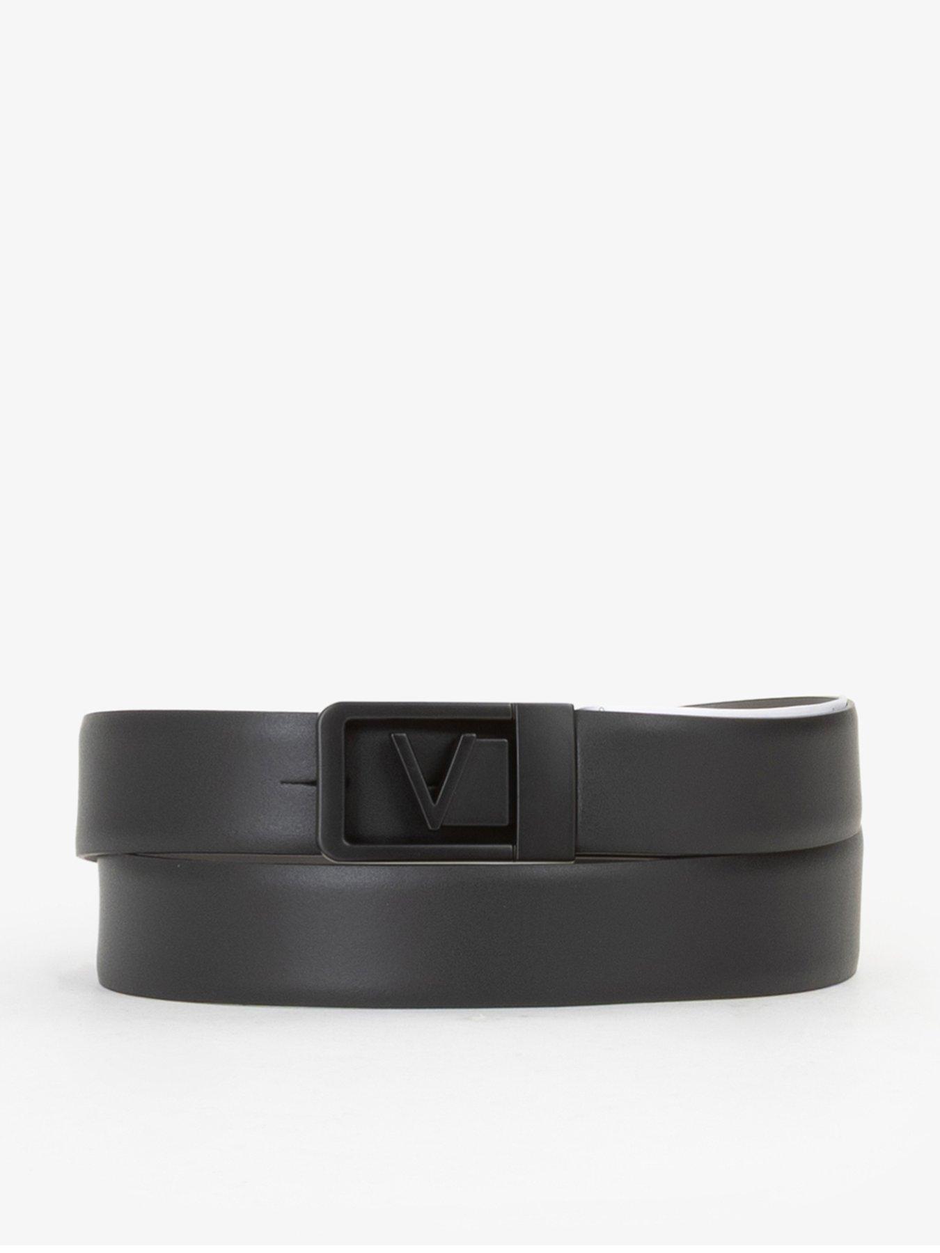 Image 1 of 3 of Valentino Mast Leather Belt - Black