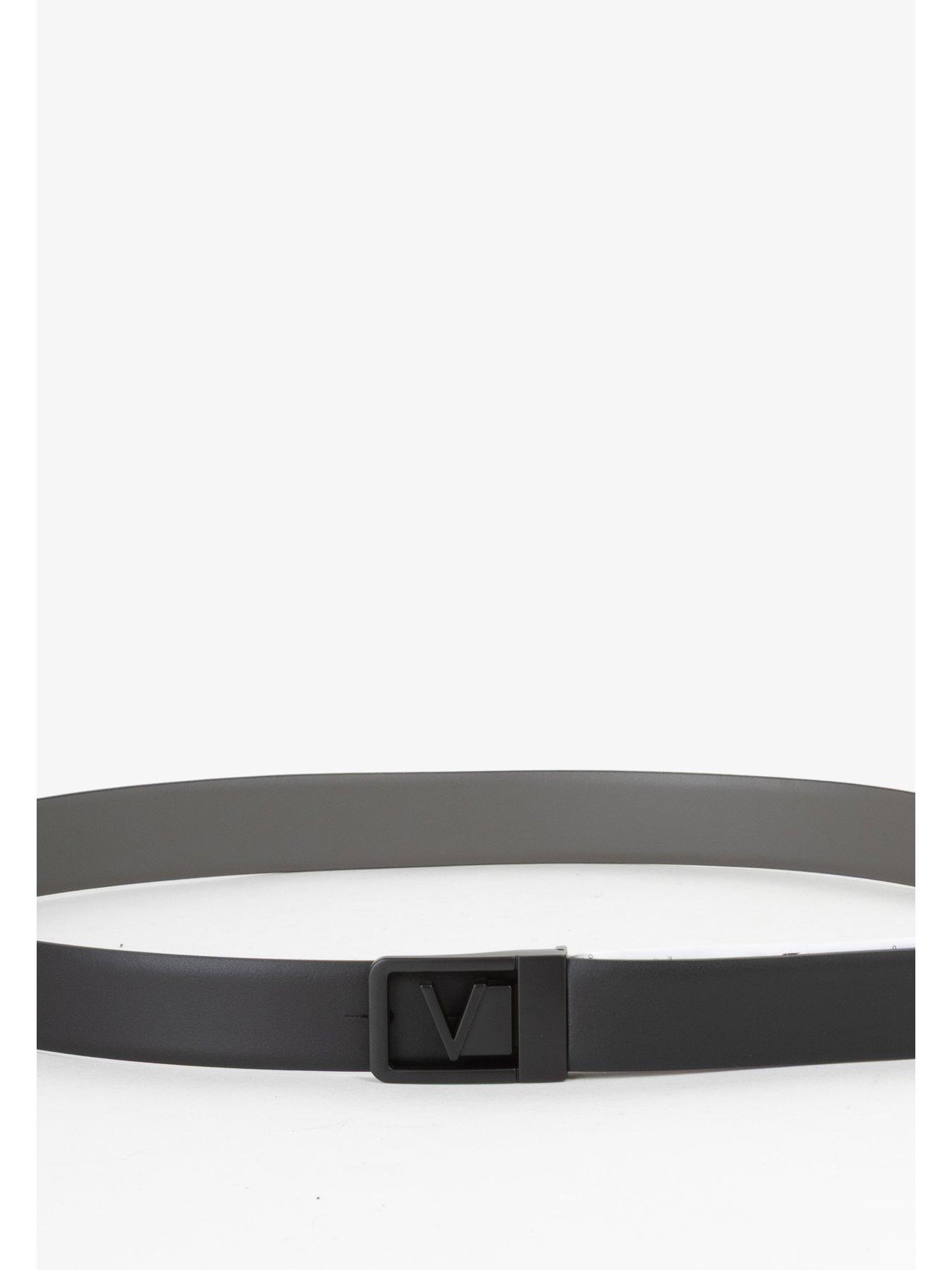 Image 2 of 3 of Valentino Mast Leather Belt - Black