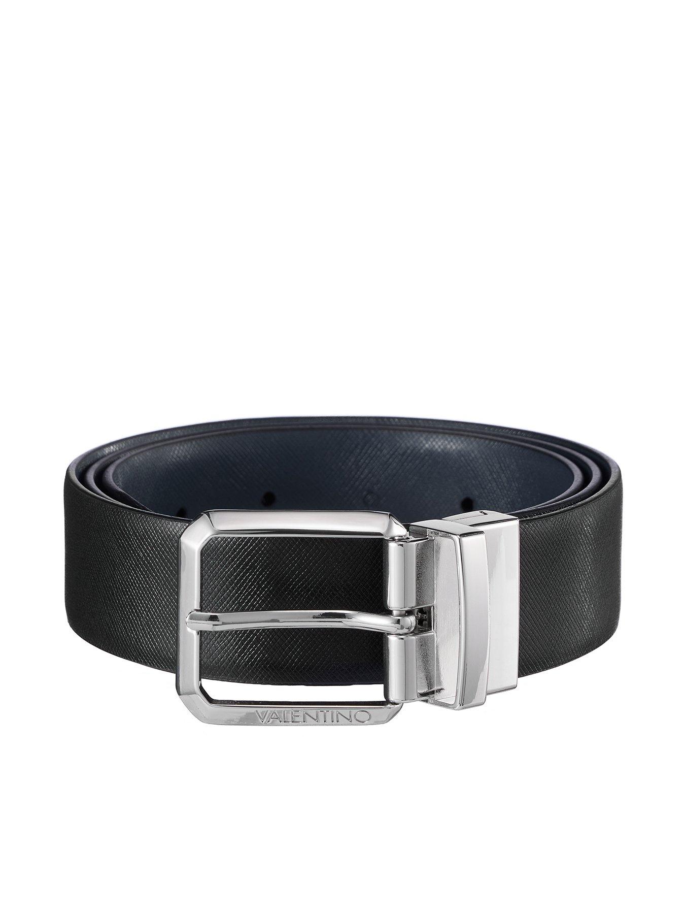 Image 1 of 3 of Valentino Marnier Leather Belt - Black