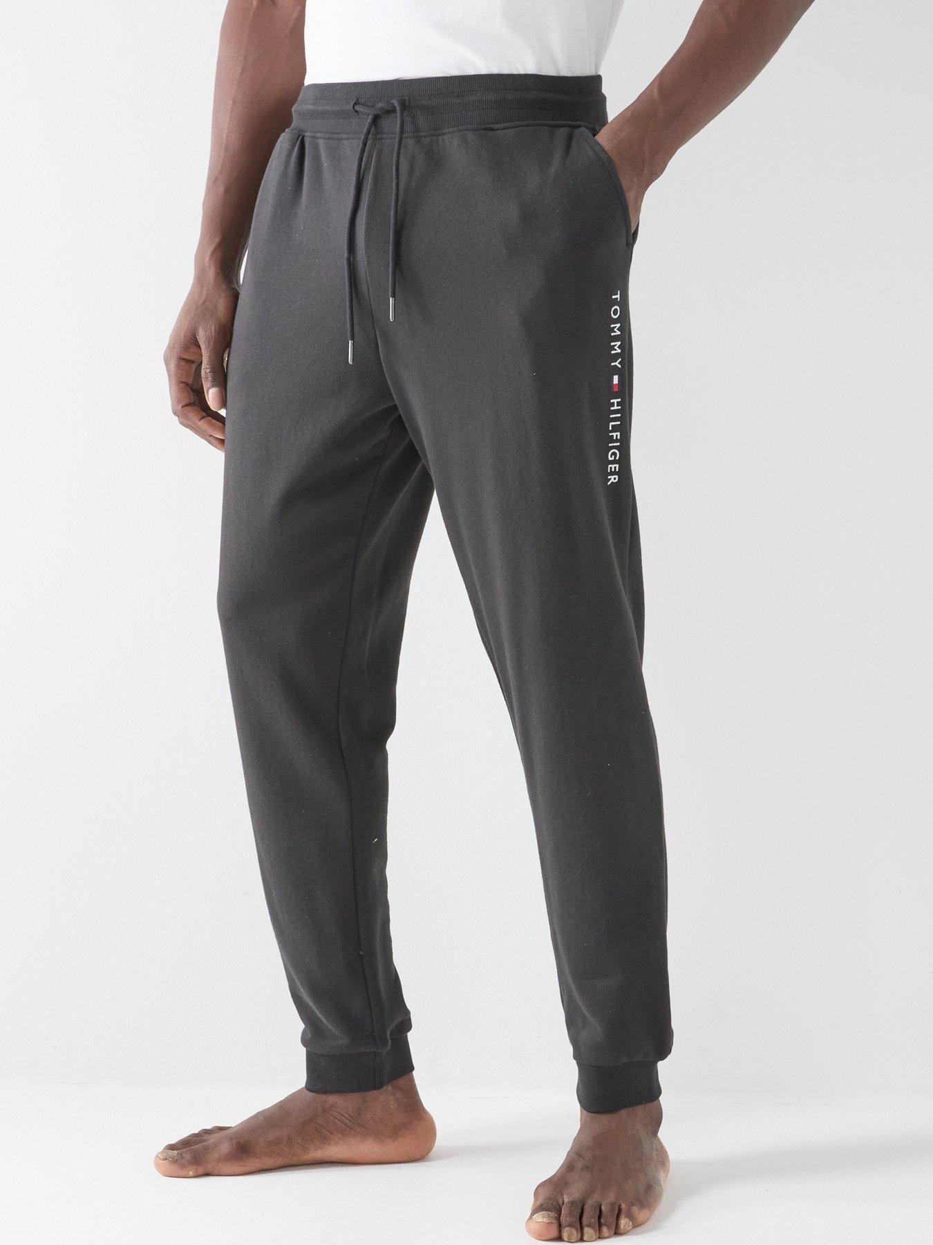 Tommy Hilfiger Linear Logo Loungewear Bottoms- Black