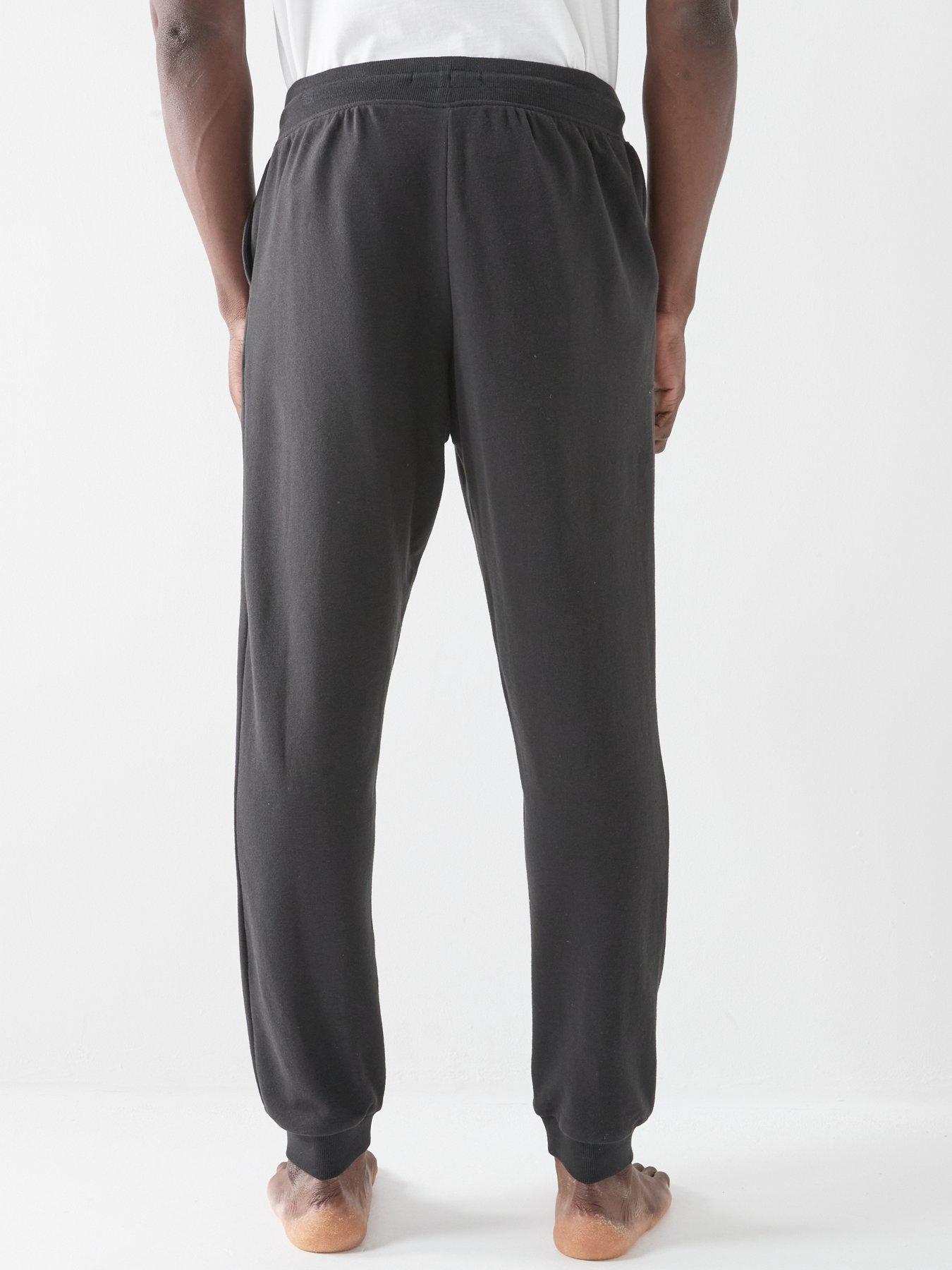 Image 2 of 5 of Tommy Hilfiger Linear Logo Loungewear Bottoms- Black