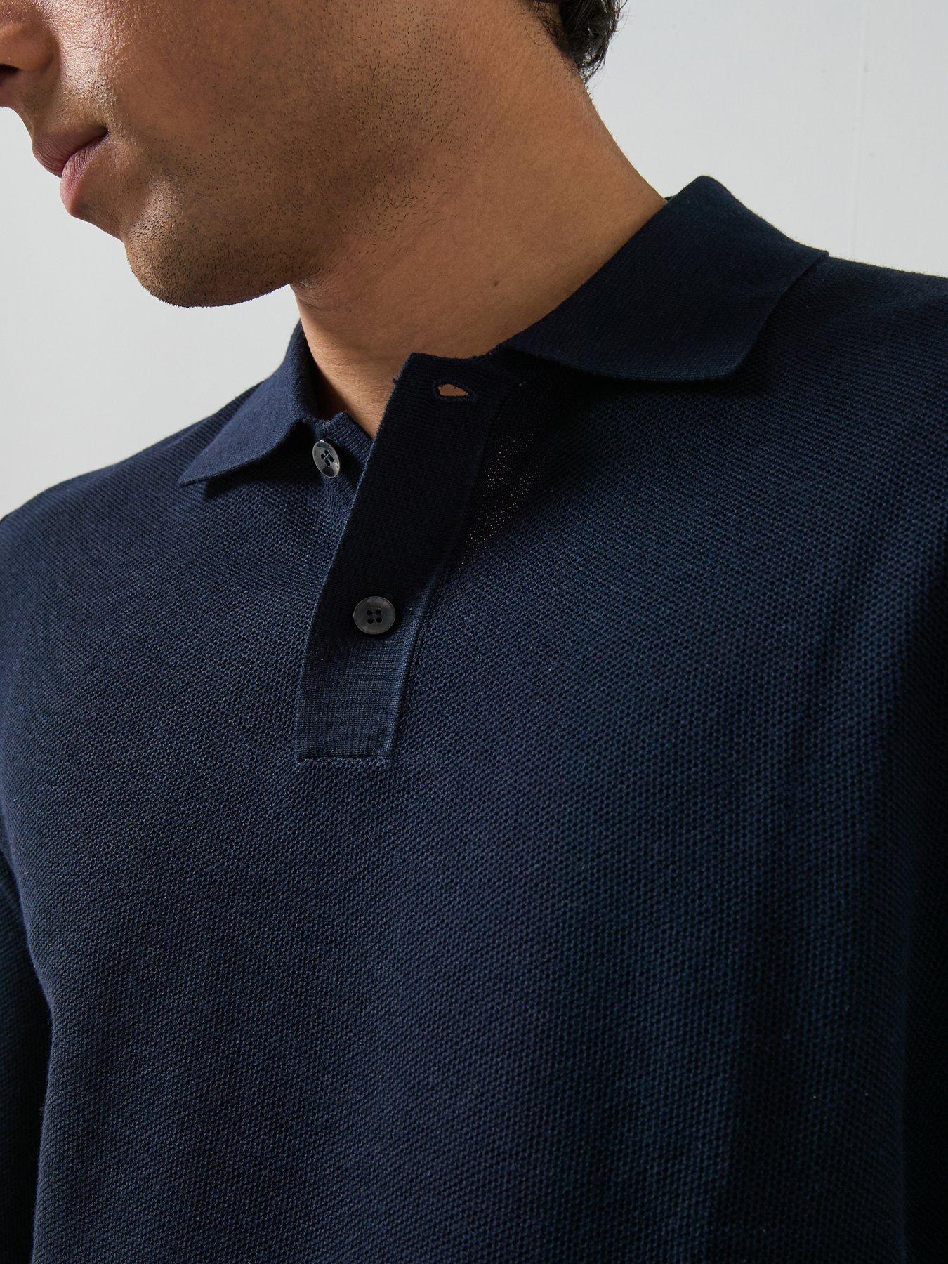 Image 4 of 5 of Mango Tens Polo Shirt - Navy
