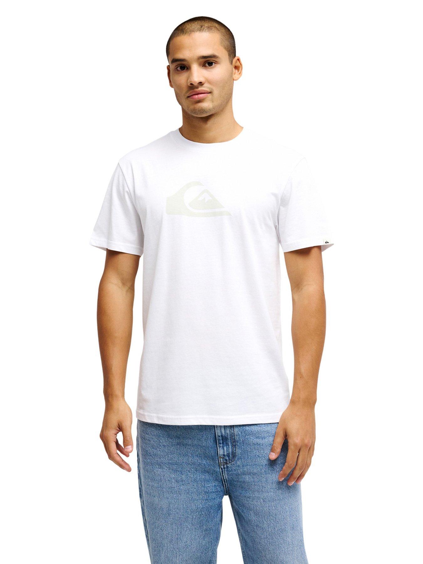 Quiksilver Mens Logo T-Shirt, White, Size 2Xl, Men