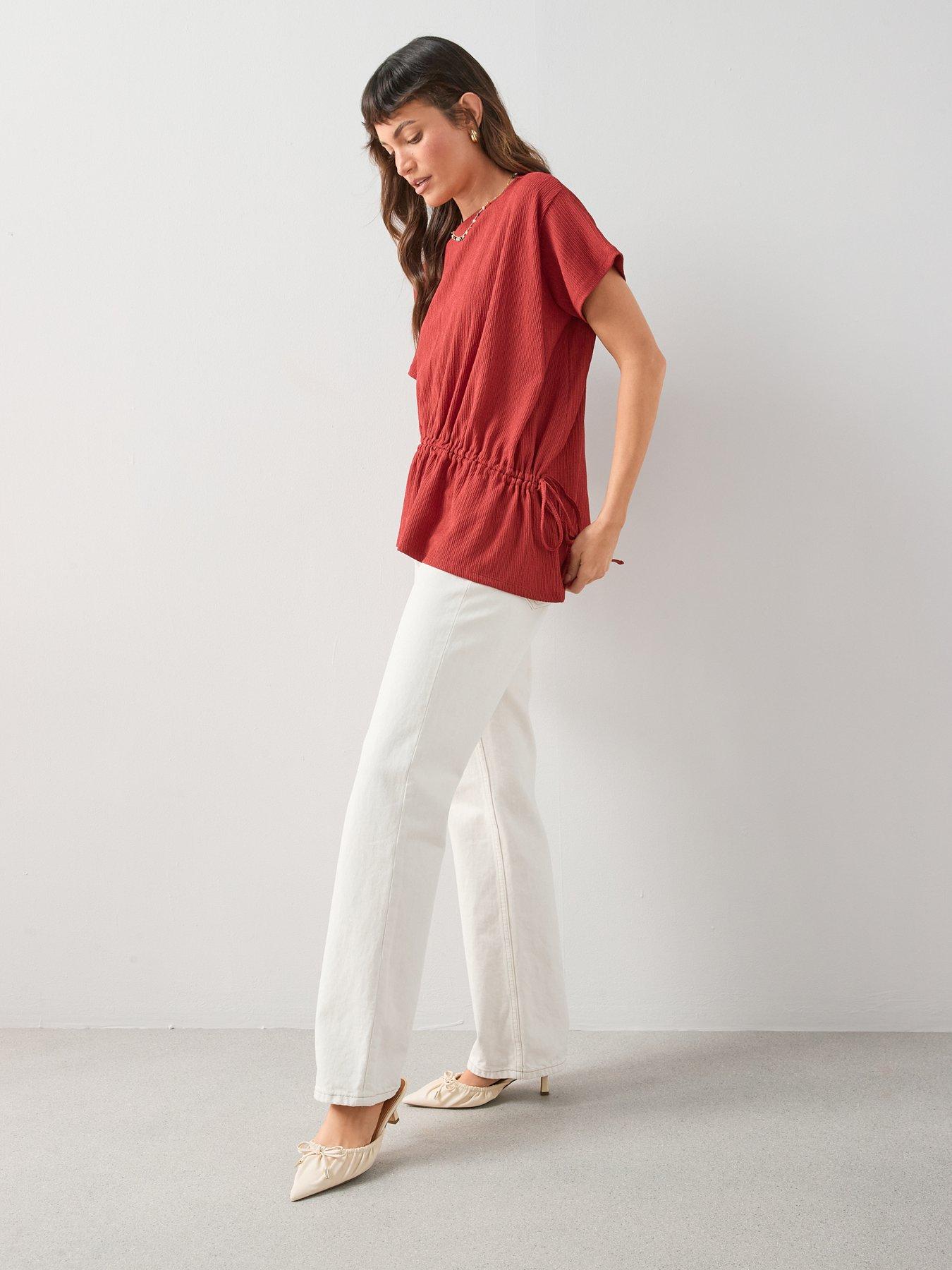 Image 3 of 6 of The Very Collection Puff Sleeve Ruched Top