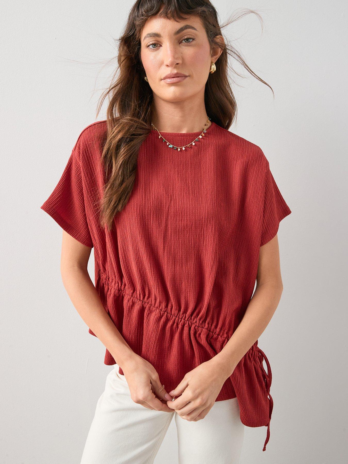 Image 4 of 6 of The Very Collection Puff Sleeve Ruched Top