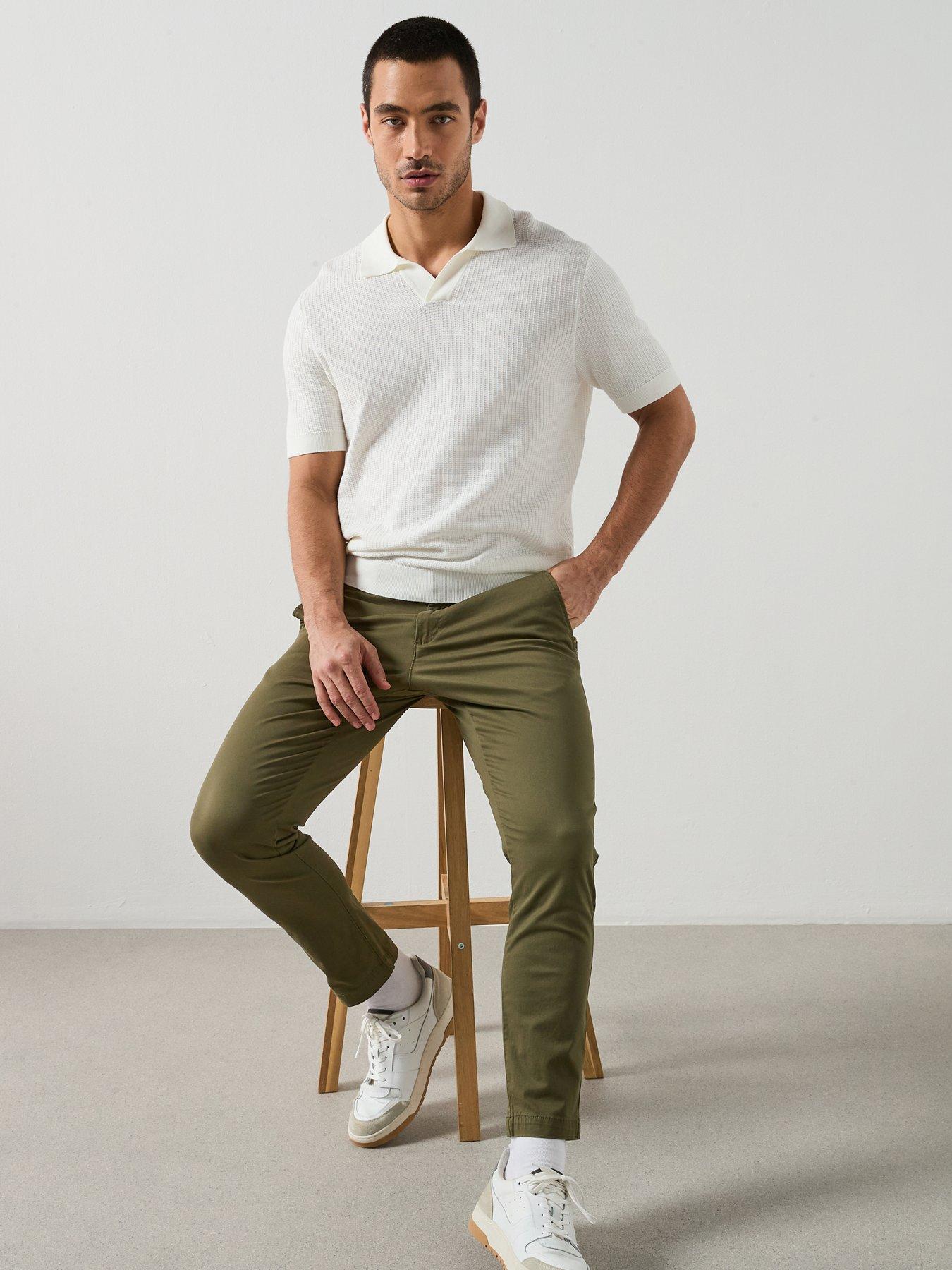 Image 4 of 6 of Mango Prato Trousers - Khaki