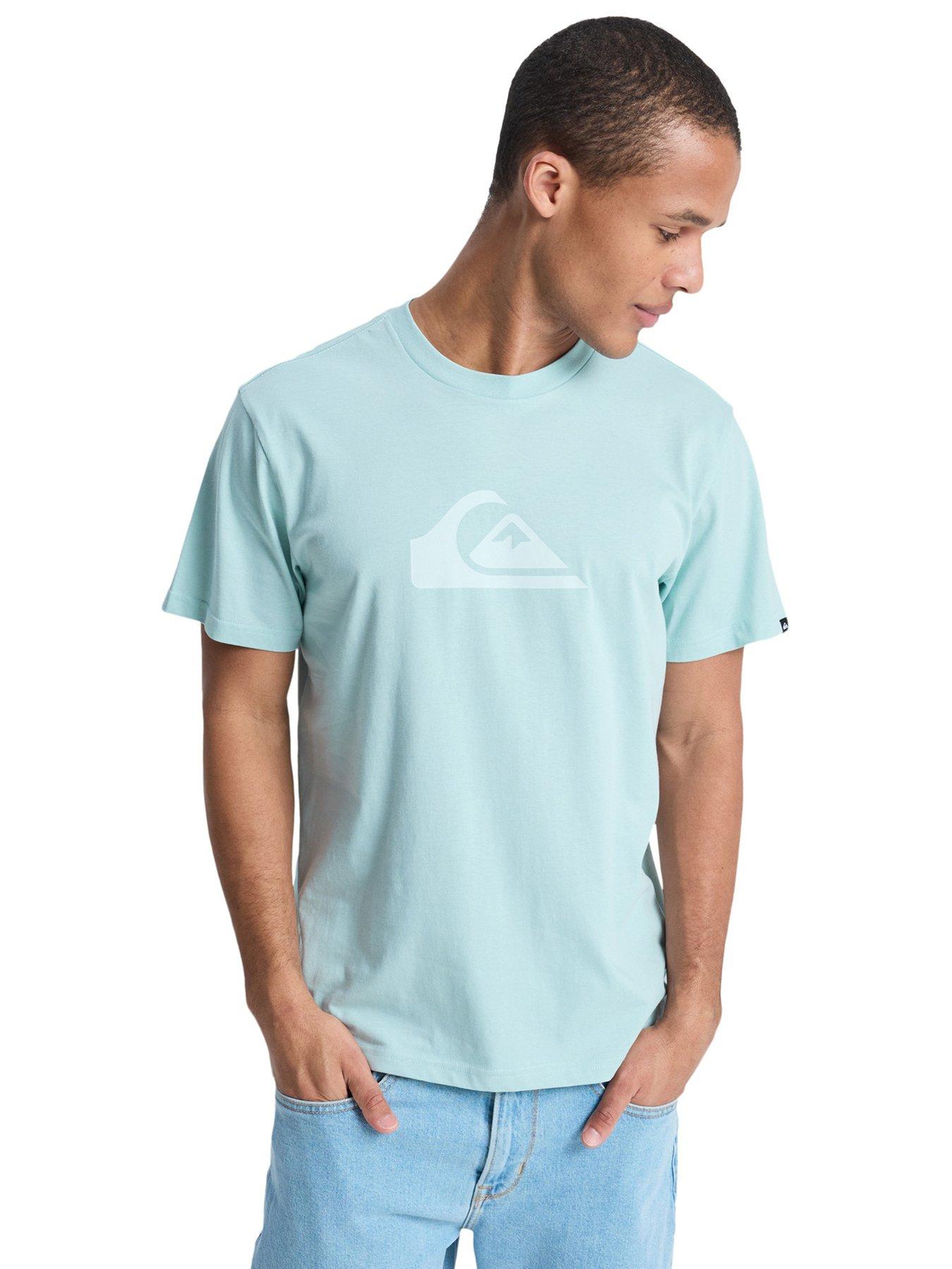 Quiksilver Mens Logo T-Shirt, Blue, Size 2Xl, Men
