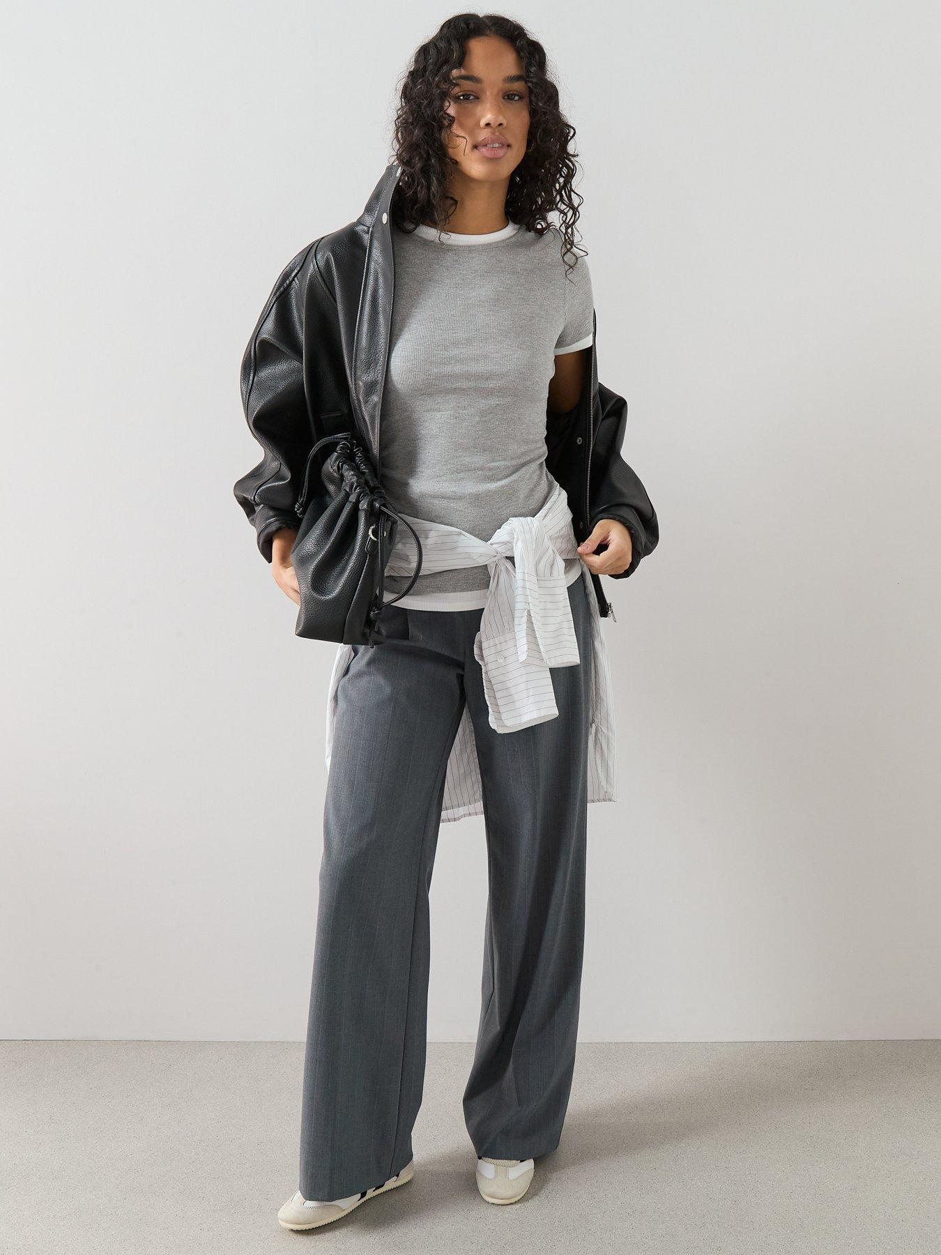 Image 3 of 6 of The Very Collection 2 In 1 Layered Look Top - Grey