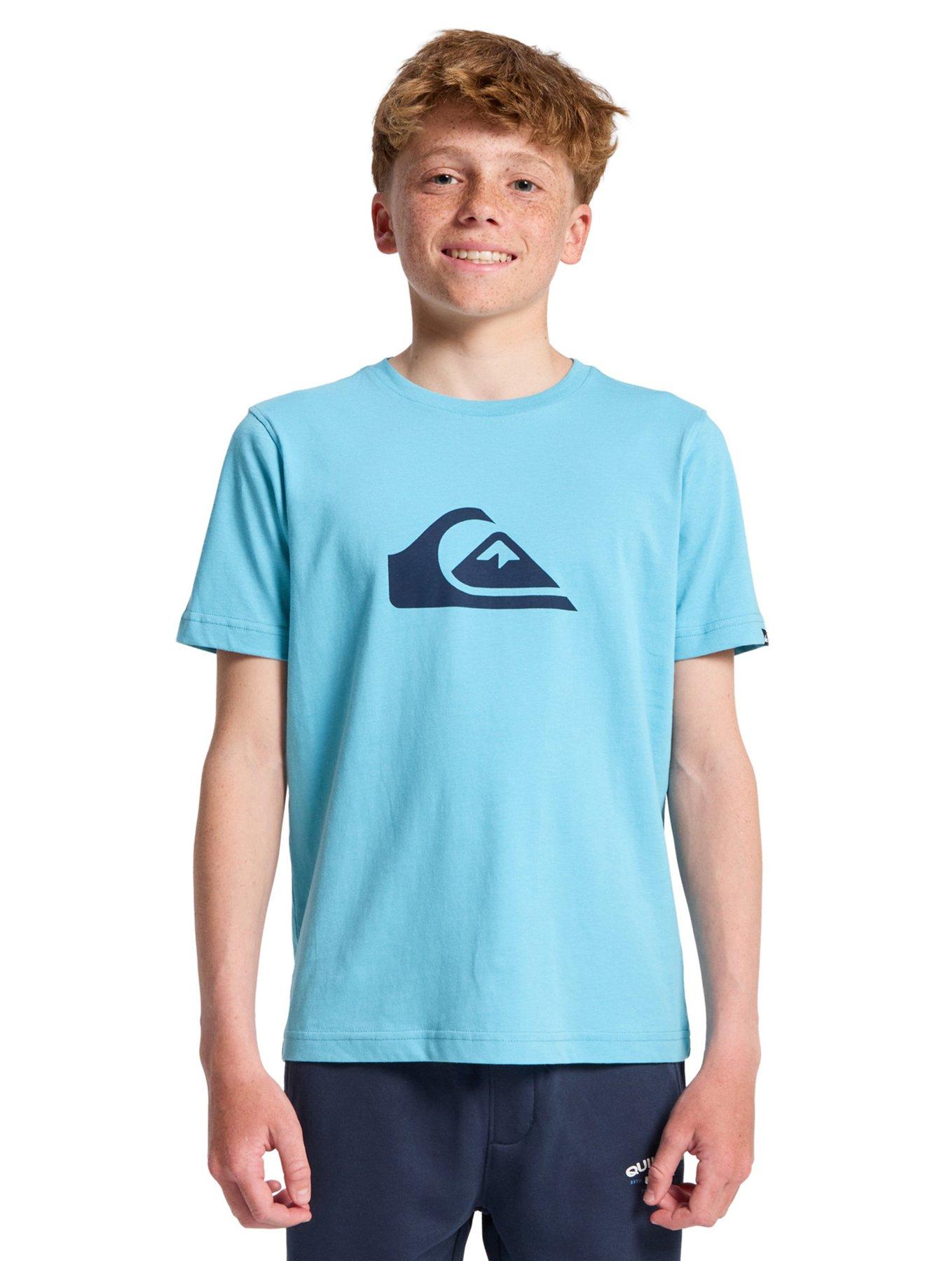 Quiksilver Boys Ev Comp Logo T-Shirt, Blue, Size 12 Years
