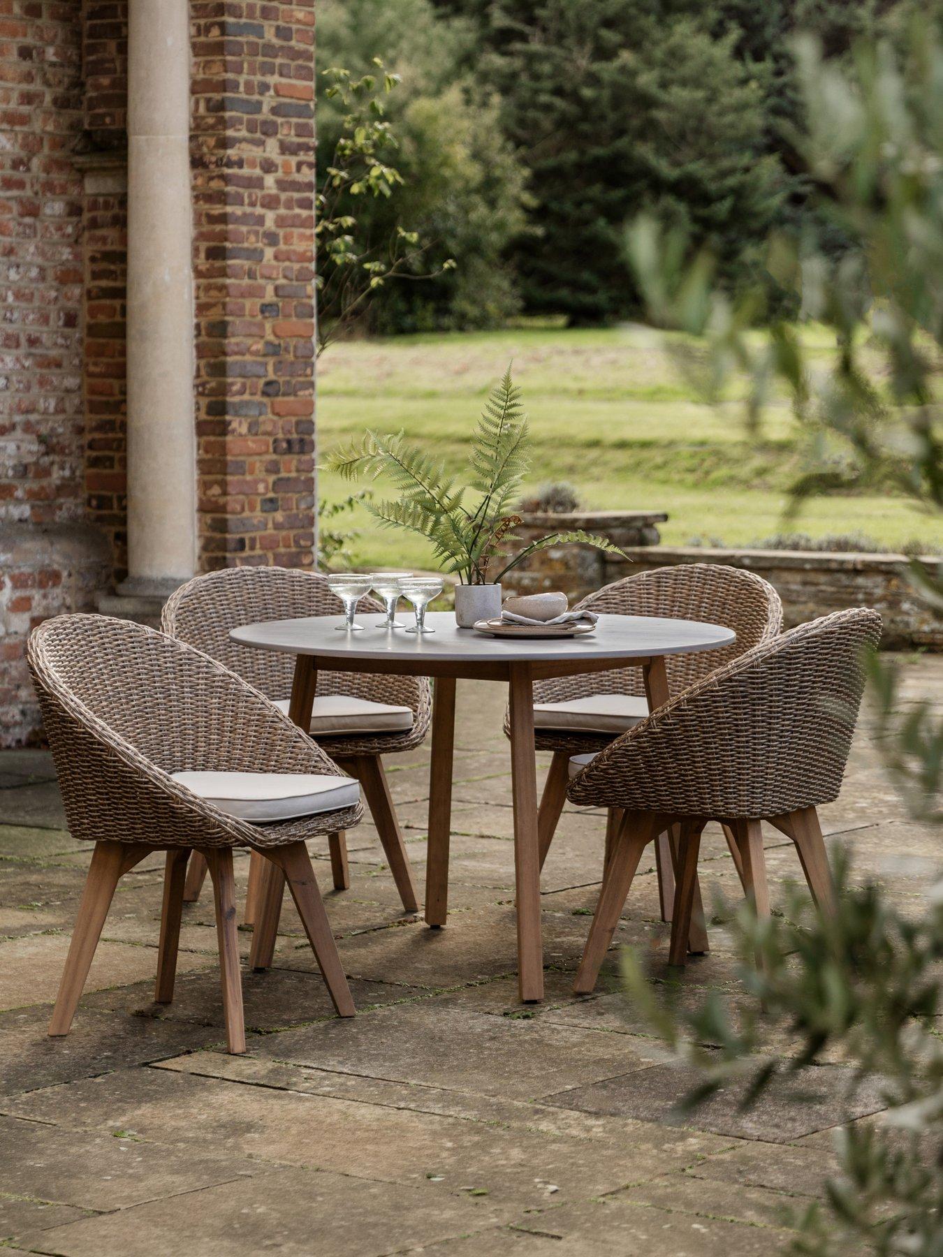 Image 1 of 4 of Gallery Direct Avena 4 Seater Round Dining Set