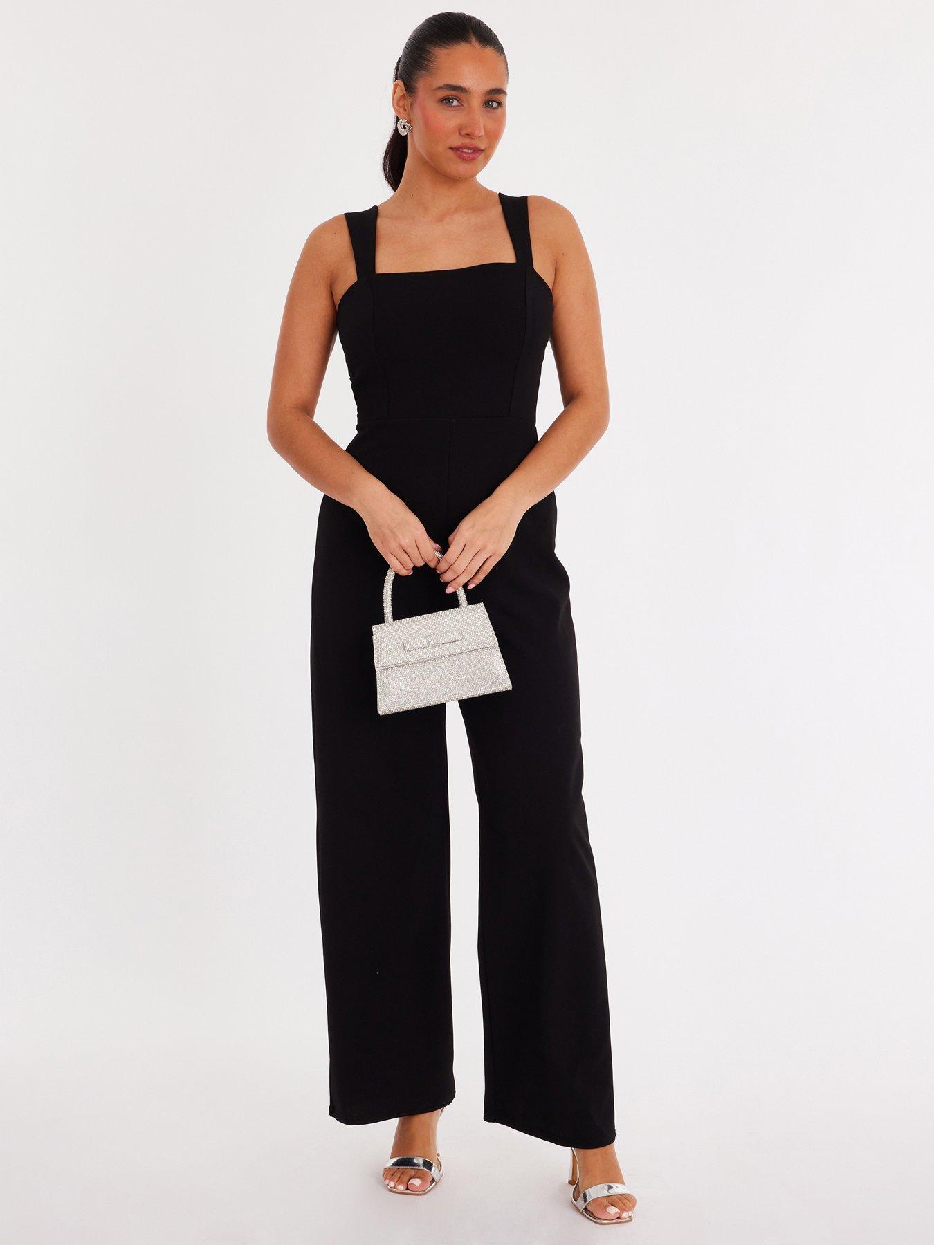 Quiz Black Bow Detail Jumpsuit