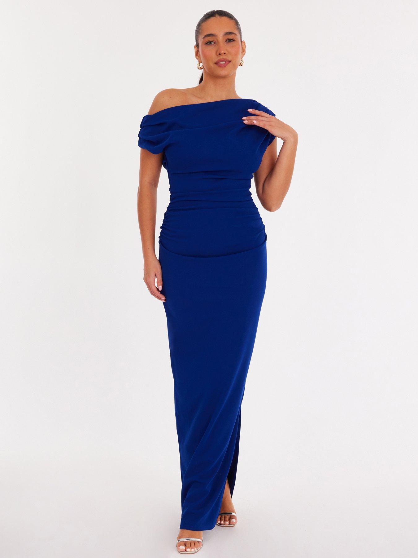 Quiz Royal Blue Asymmetric Maxi Dress