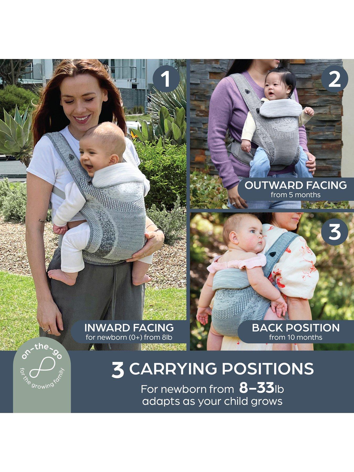 Dreambaby Inspire 3 Positions Fabric Knit Baby Carrier - Grey