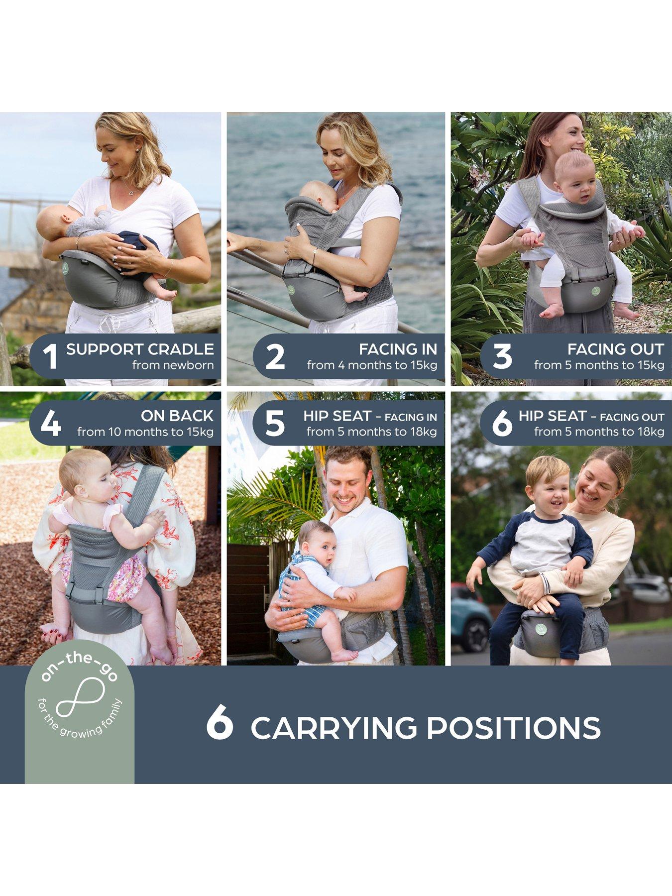 Dreambaby Elevate 6 Positions Baby Carrier - Grey