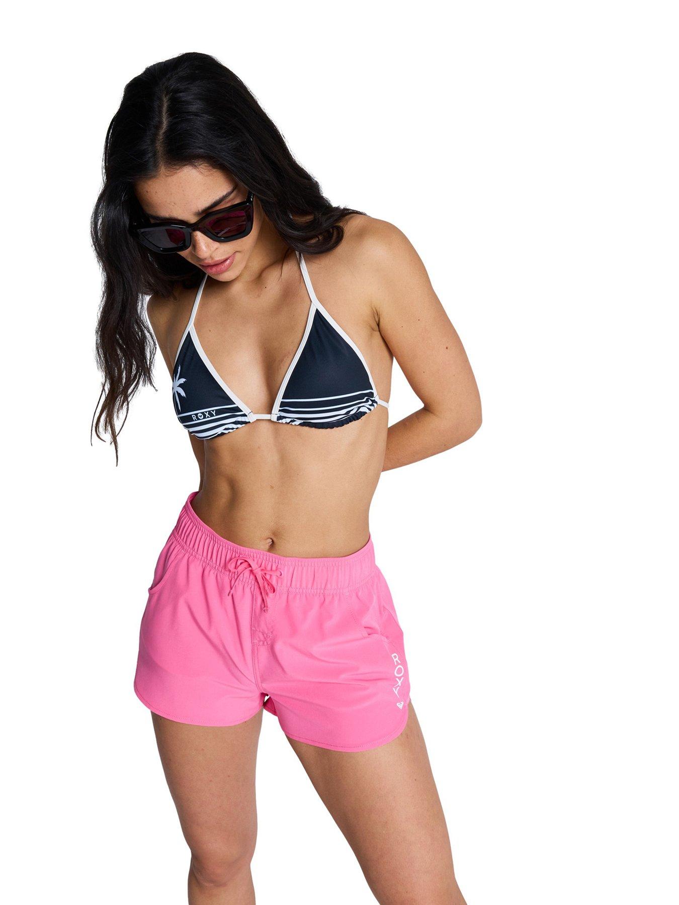Roxy Womens Wave 2 Inch Beach Shorts, Pink, Size 2Xl, Women