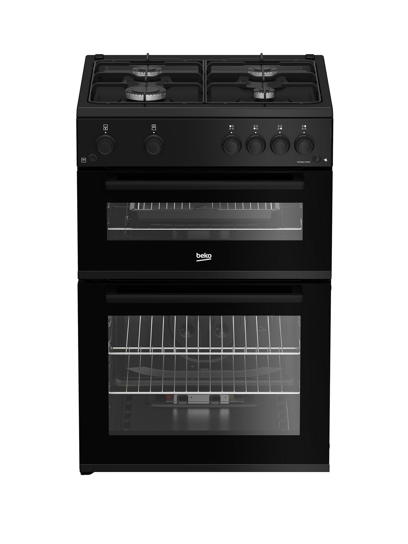 Beko FDG6201K Double Oven Gas Cooker Black