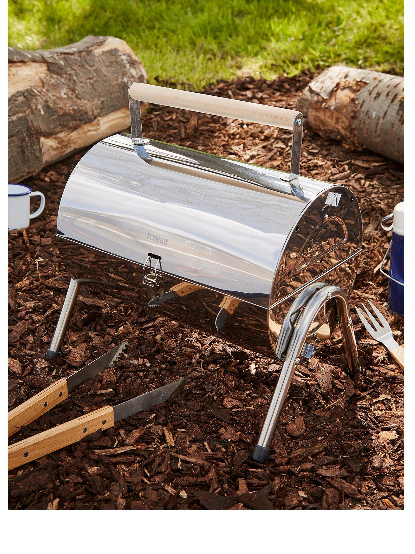 Image 1 of 6 of Tower Portable Barrel Grill Charcoal BBQ