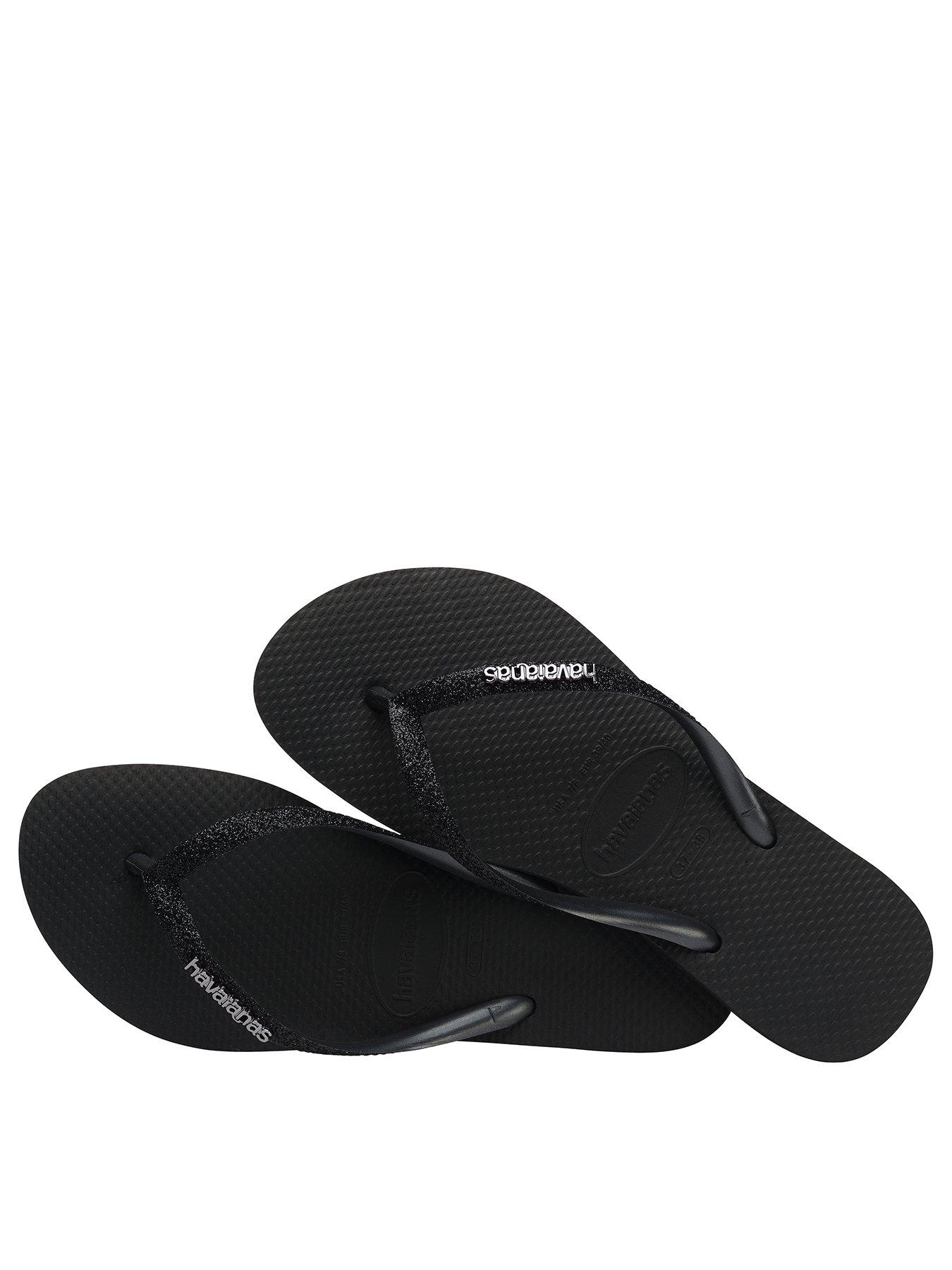 Image 3 of 5 of Havaianas Slim Glitter Ii Flip Flop - Black/Black