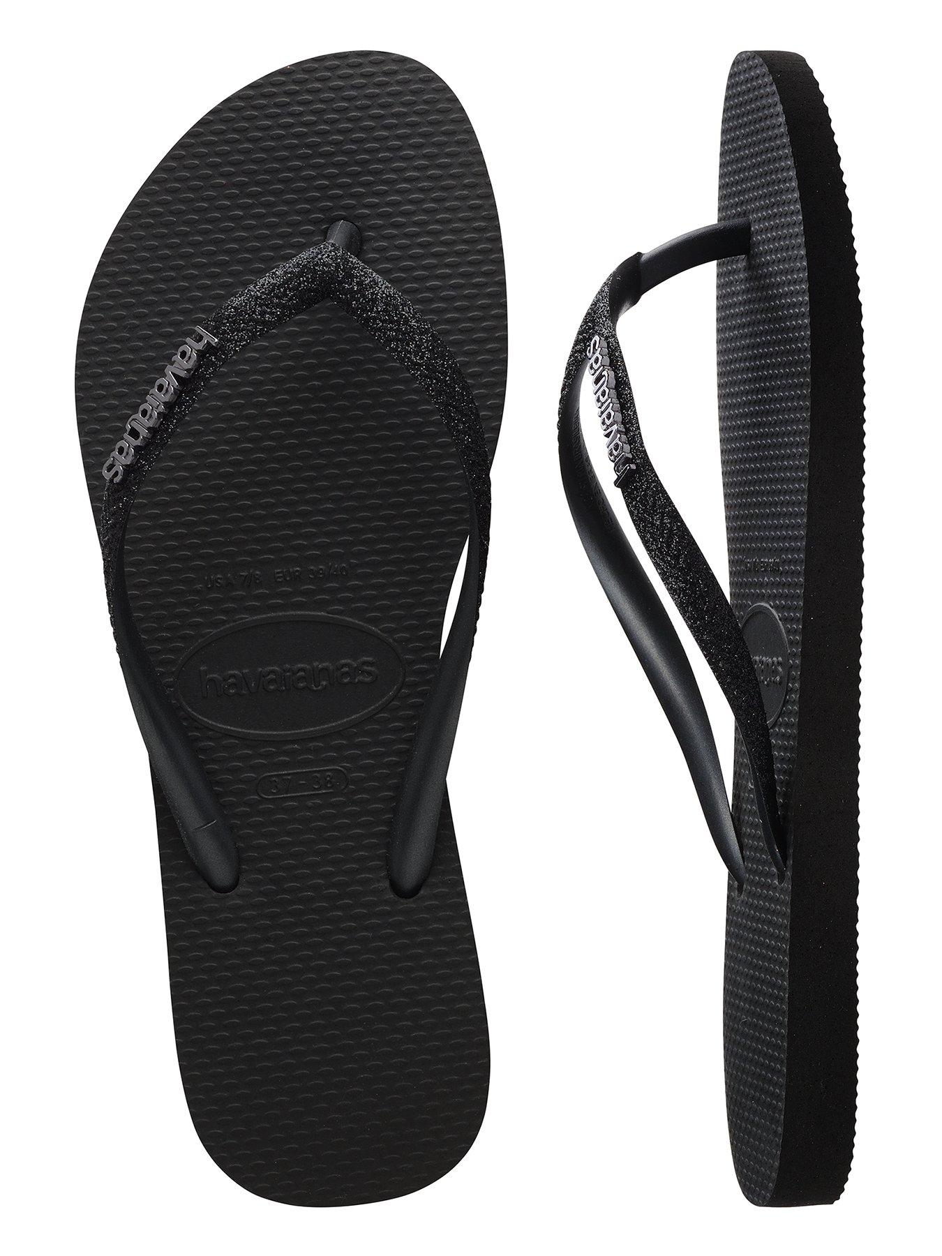 Image 5 of 5 of Havaianas Slim Glitter Ii Flip Flop - Black/Black