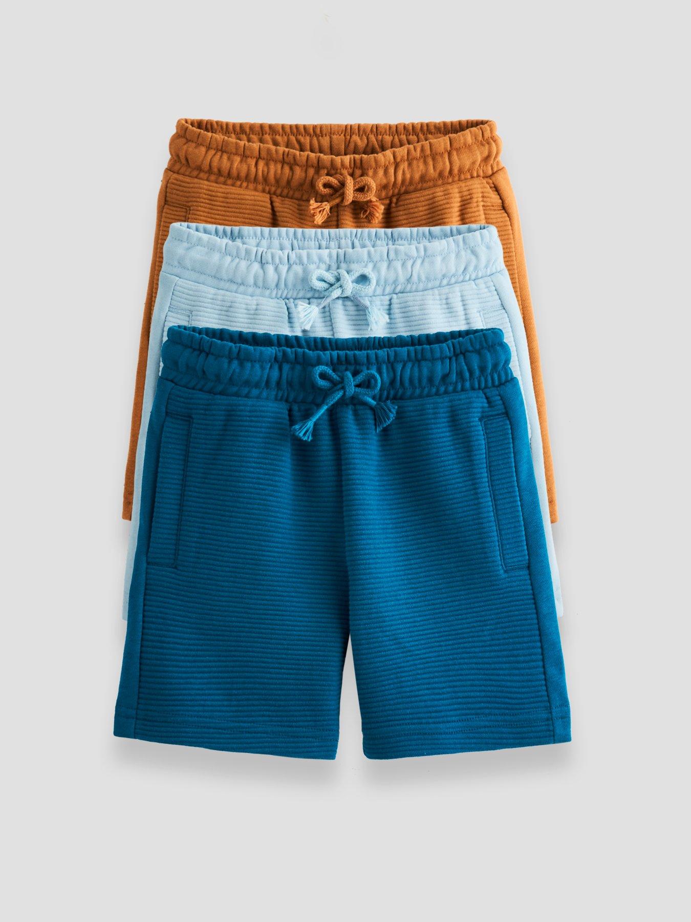 Image 1 of 6 of The Very Collection Boys 3 Pack Ottoman Sweat Shorts - Multi