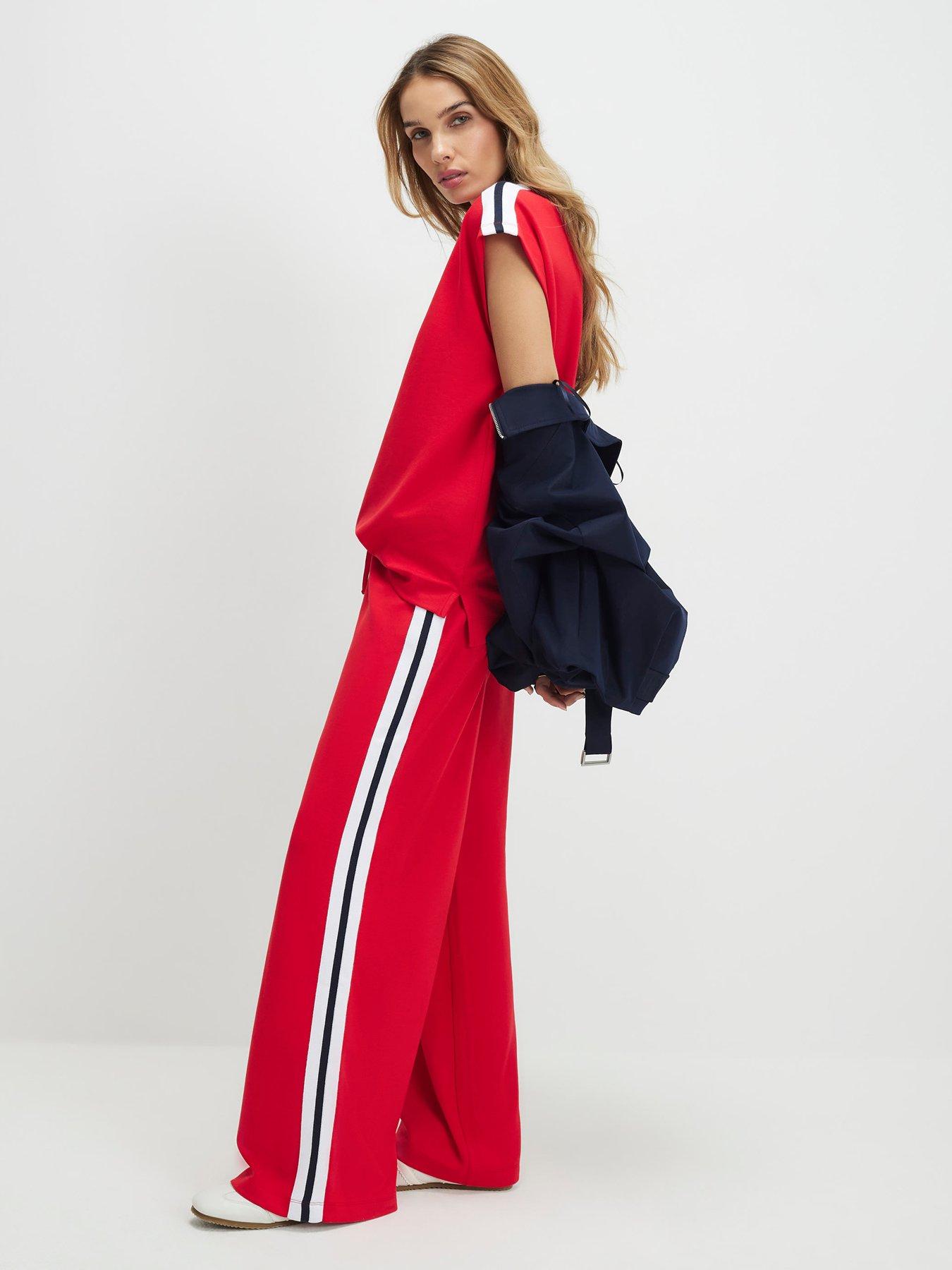 River Island Tape Neoprene Jogger - Red