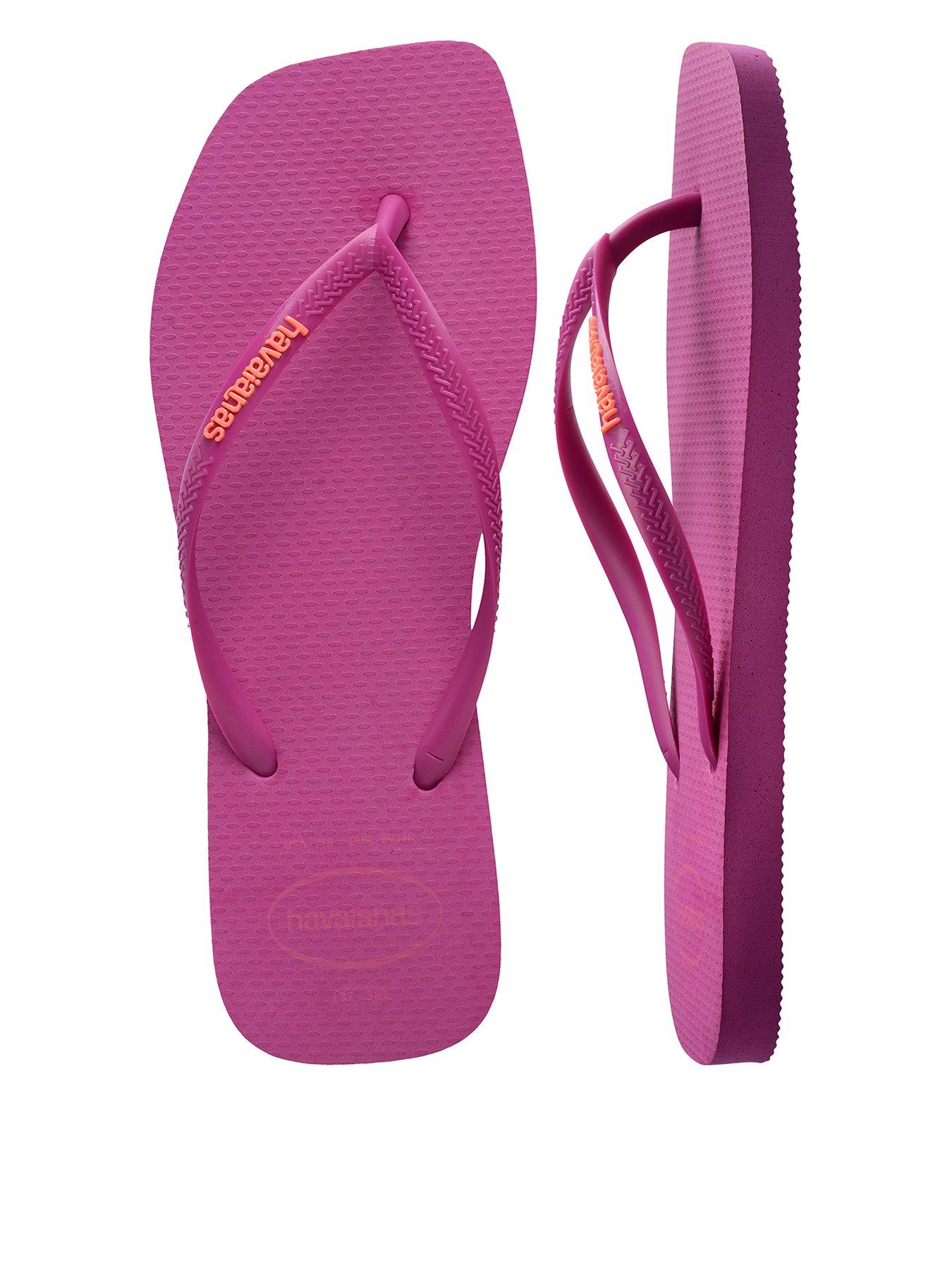 Image 1 of 6 of Havaianas Square Logo Pop Up Flip Flop - Rose Gum