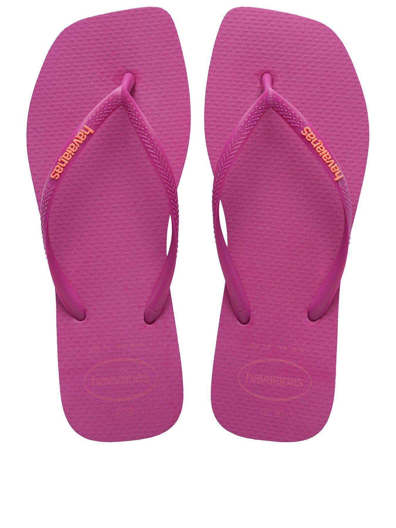 Image 3 of 6 of Havaianas Square Logo Pop Up Flip Flop - Rose Gum