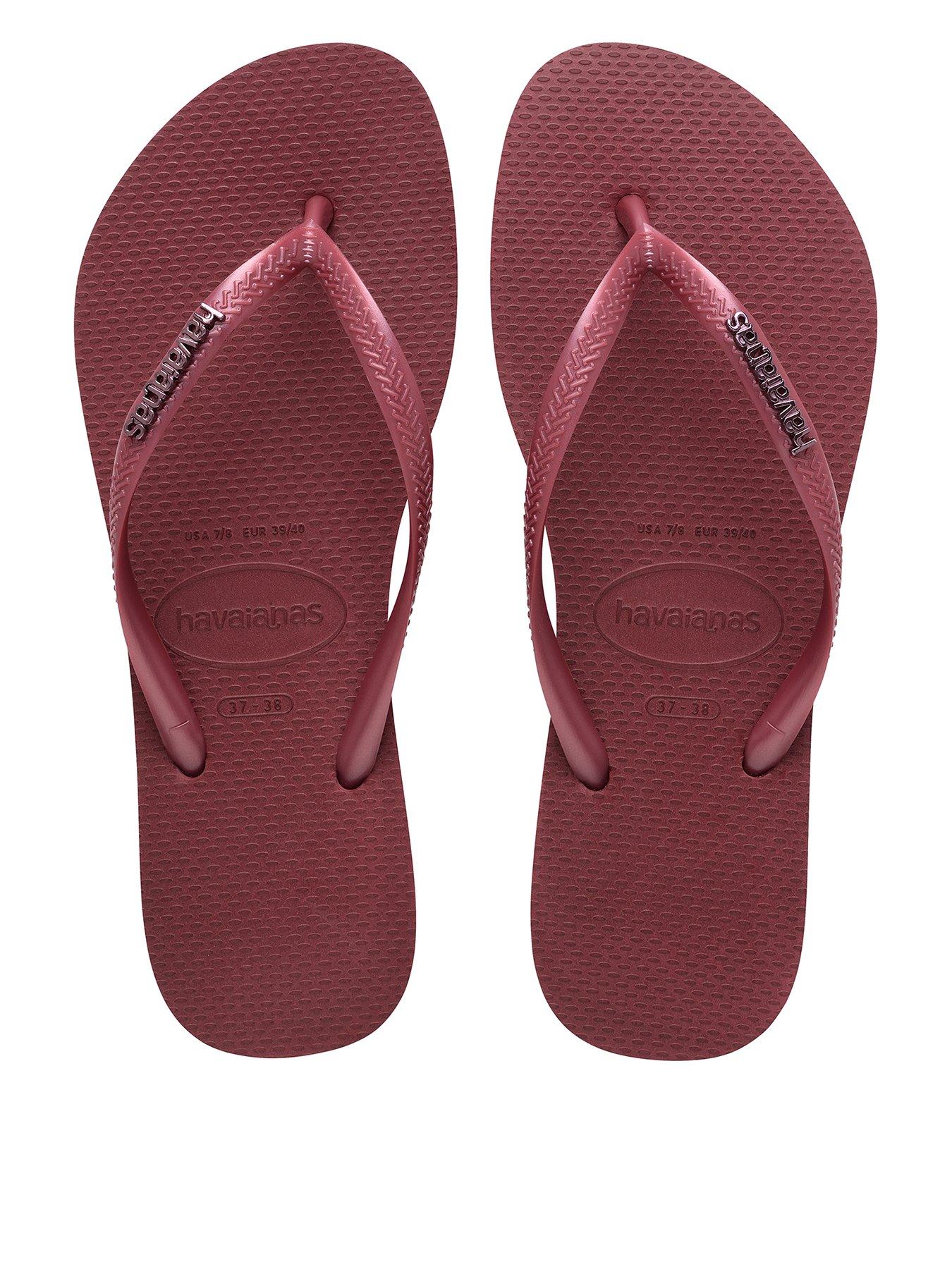 Havaianas Slim Logo Metallic Flip Flop - Amaranth
