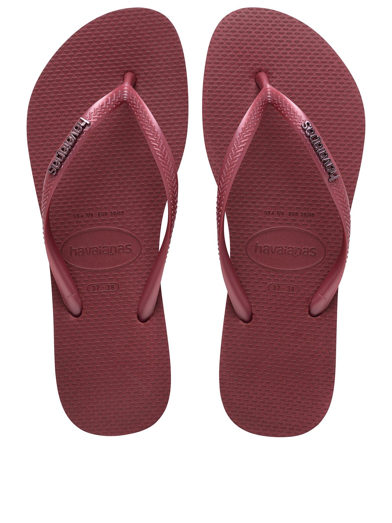 Image 3 of 6 of Havaianas Slim Logo Metallic Flip Flop - Amaranth