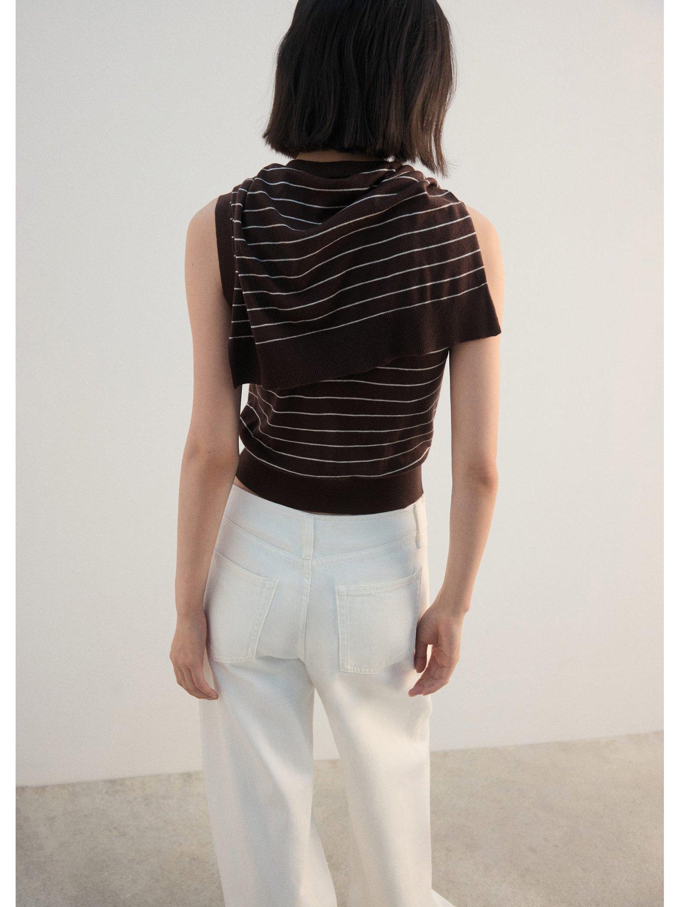 Image 2 of 7 of Mango Jersey-knit Waistcoat - Brown