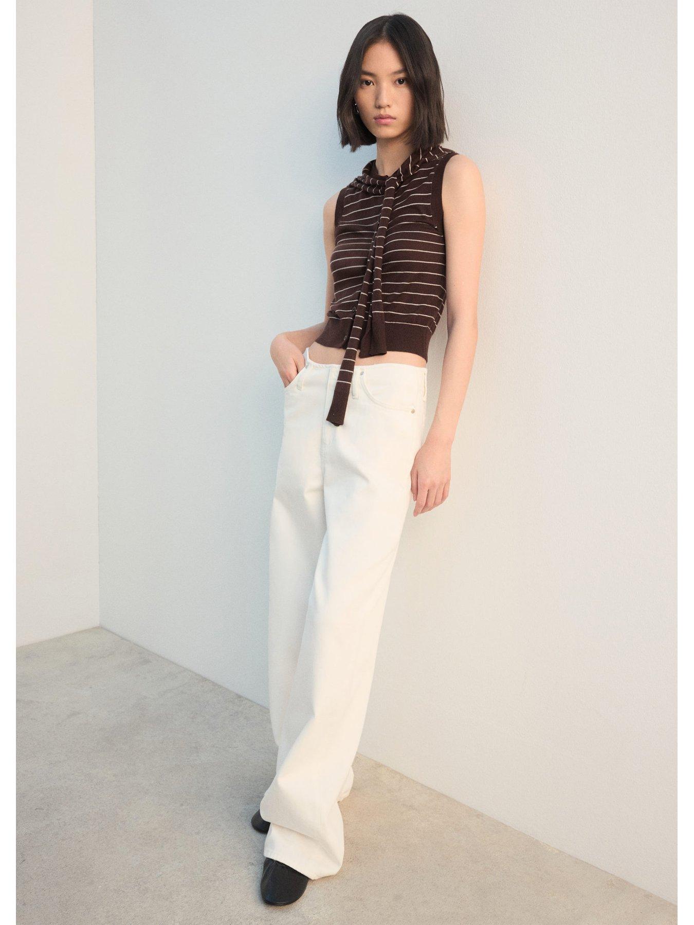 Image 5 of 7 of Mango Jersey-knit Waistcoat - Brown