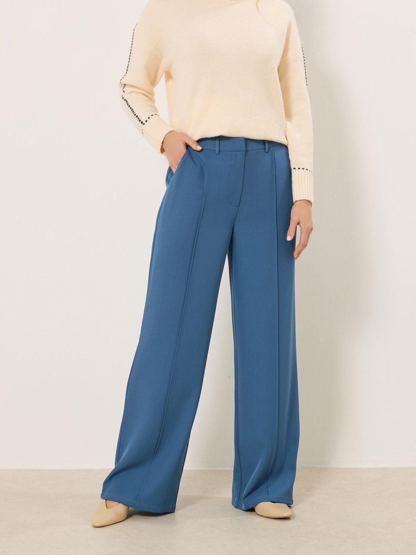 Long Tall Sally Tall Wide Leg Seam Front Trousers 34"