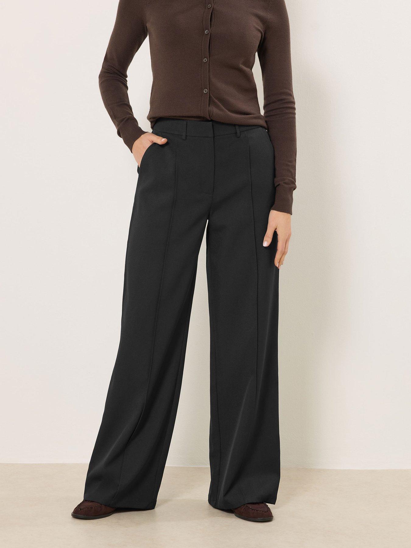 Long Tall Sally Tall Wide Leg Seam Front Trousers 34"