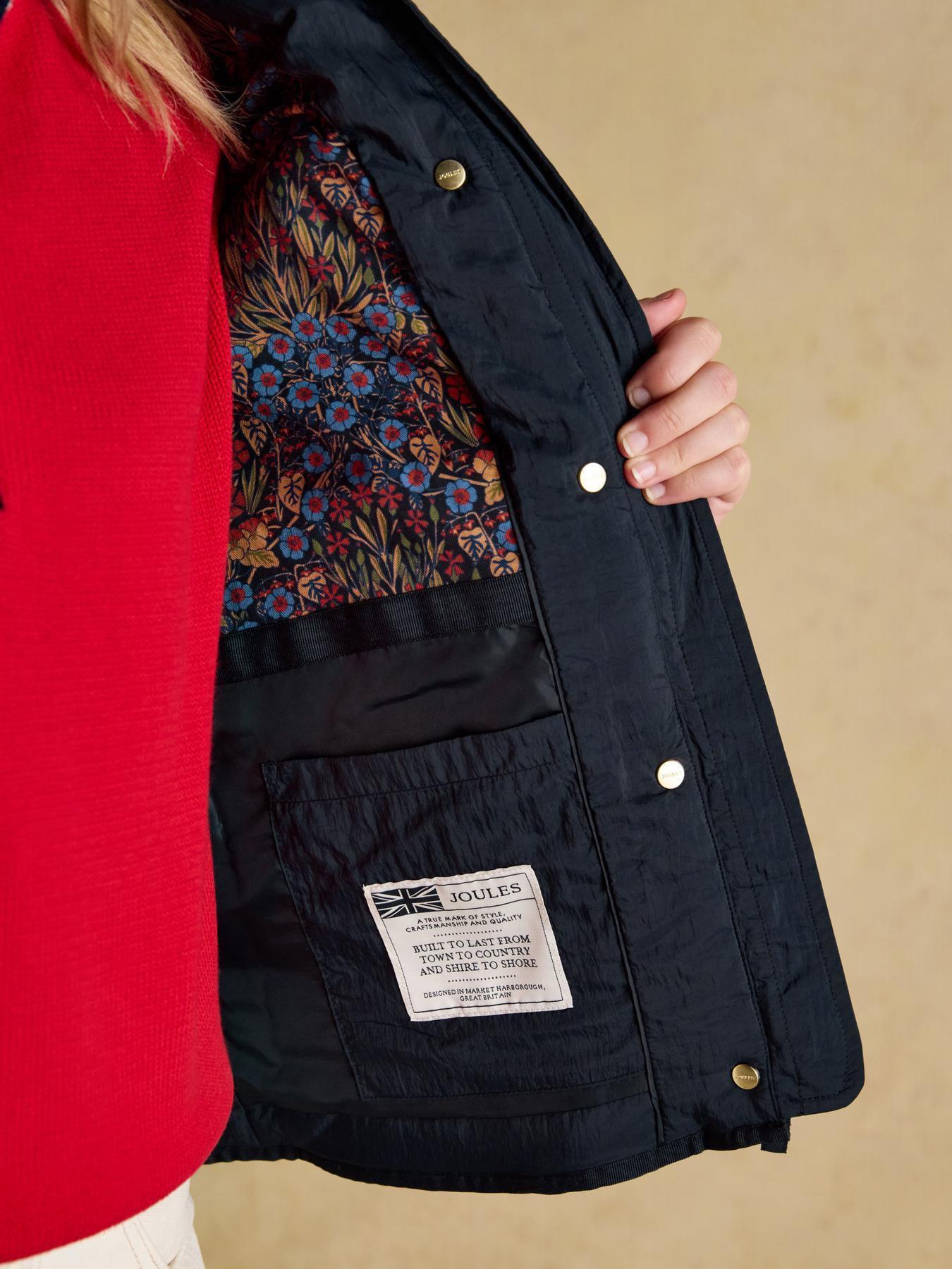 Image 4 of 7 of Joules Highclere Showerproof Diamond Quilted Jacket - Navy