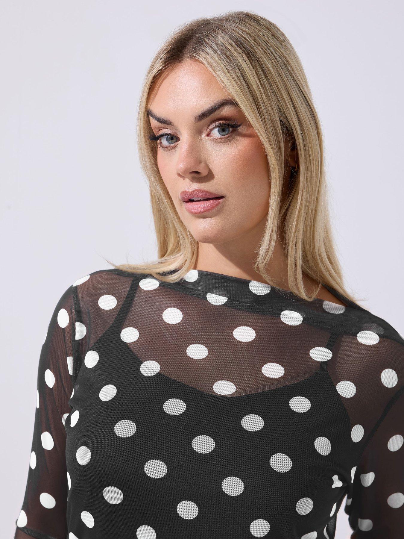 T-shirt Justice Fille Taille 10 - Pois, Manches Courtes, étoile - Bon état