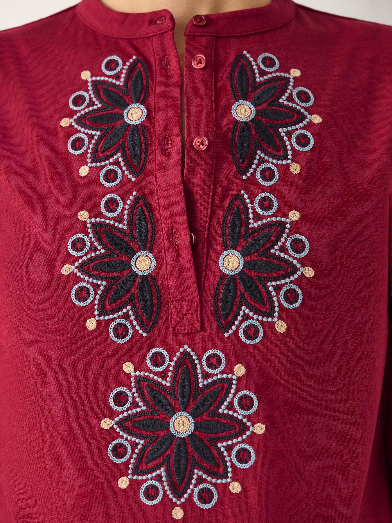 Image 5 of 5 of Monsoon Esme Emb Jersey Top