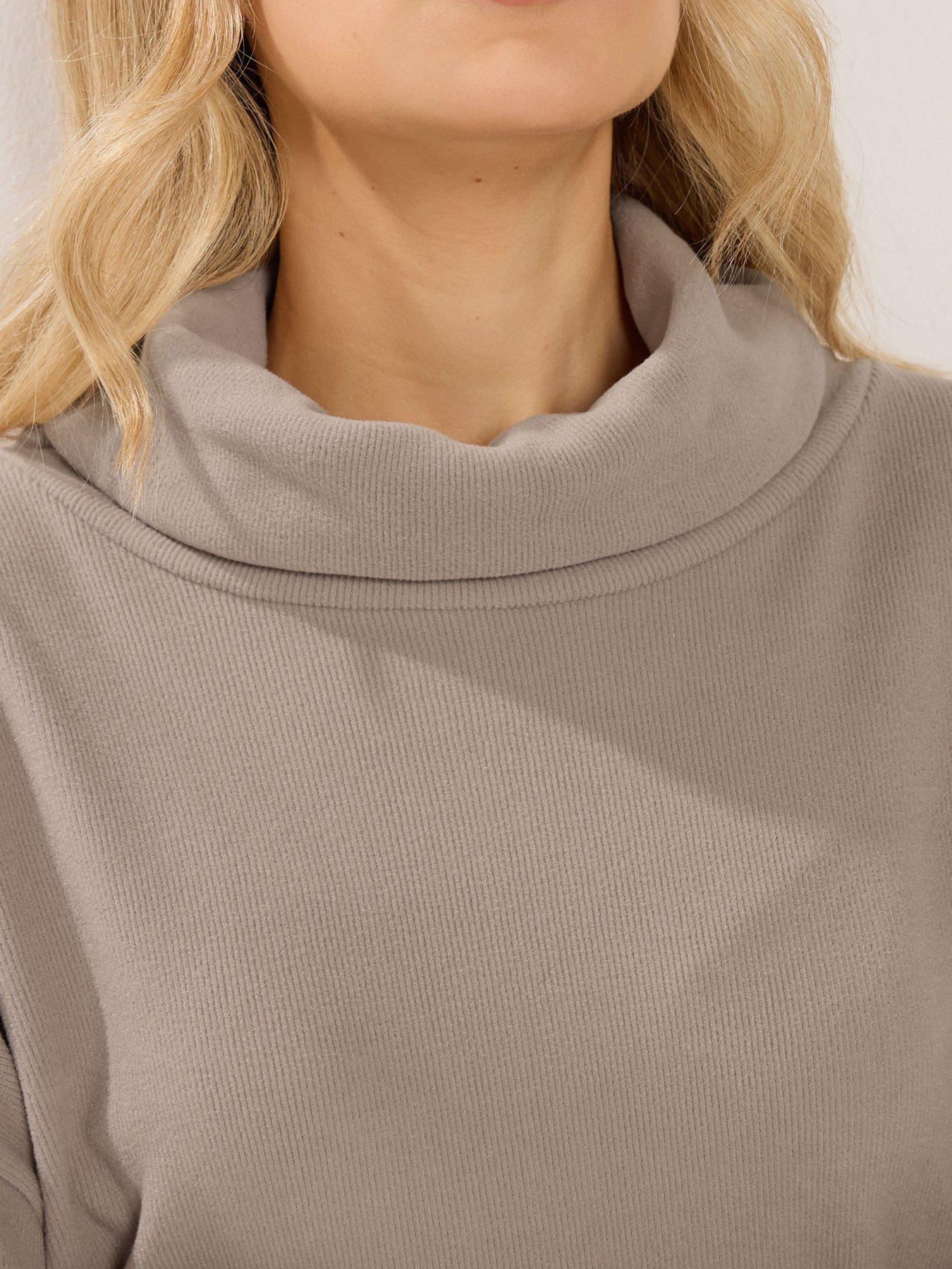 Image 4 of 5 of Long Tall Sally Tall Roll Neck Brushed Rib Shoulder