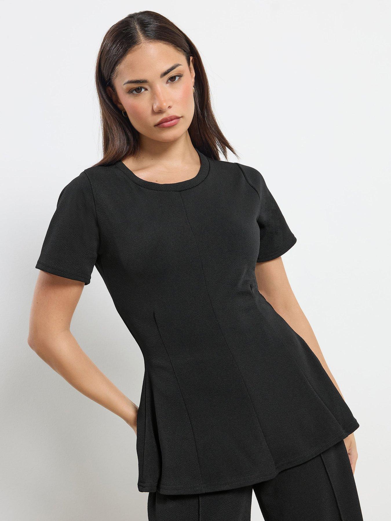 PixieGirl Petite Waisted Texture Top