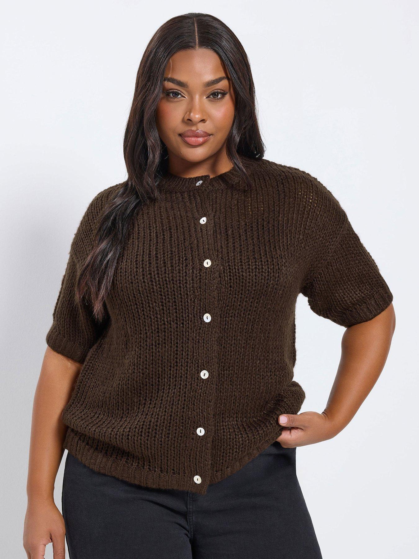 Yours Curve Lofty Short Sleeve Cardigan