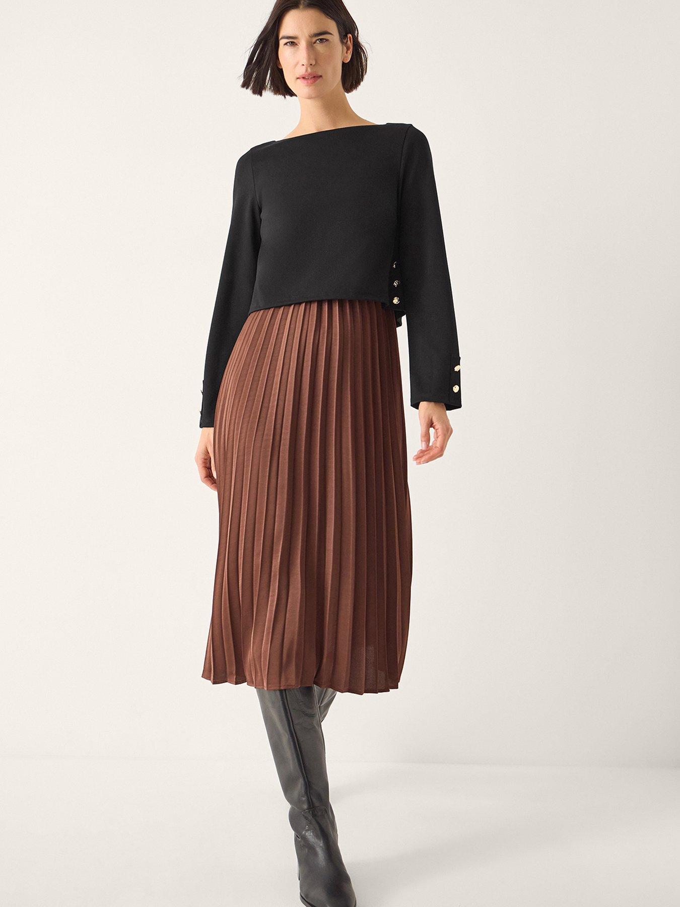 Monsoon Flora Fabric Mix Dress