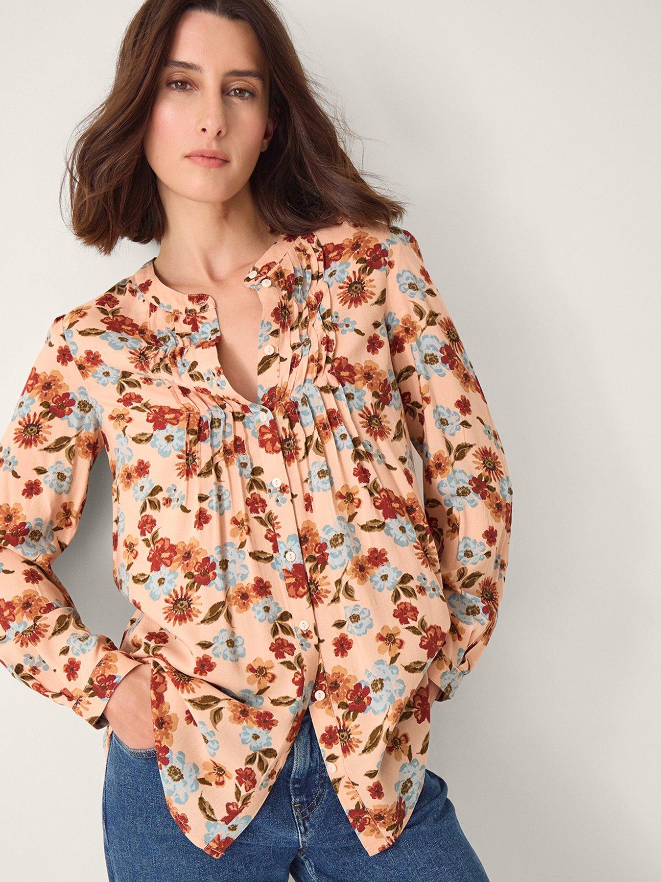 Monsoon Olive Print Top