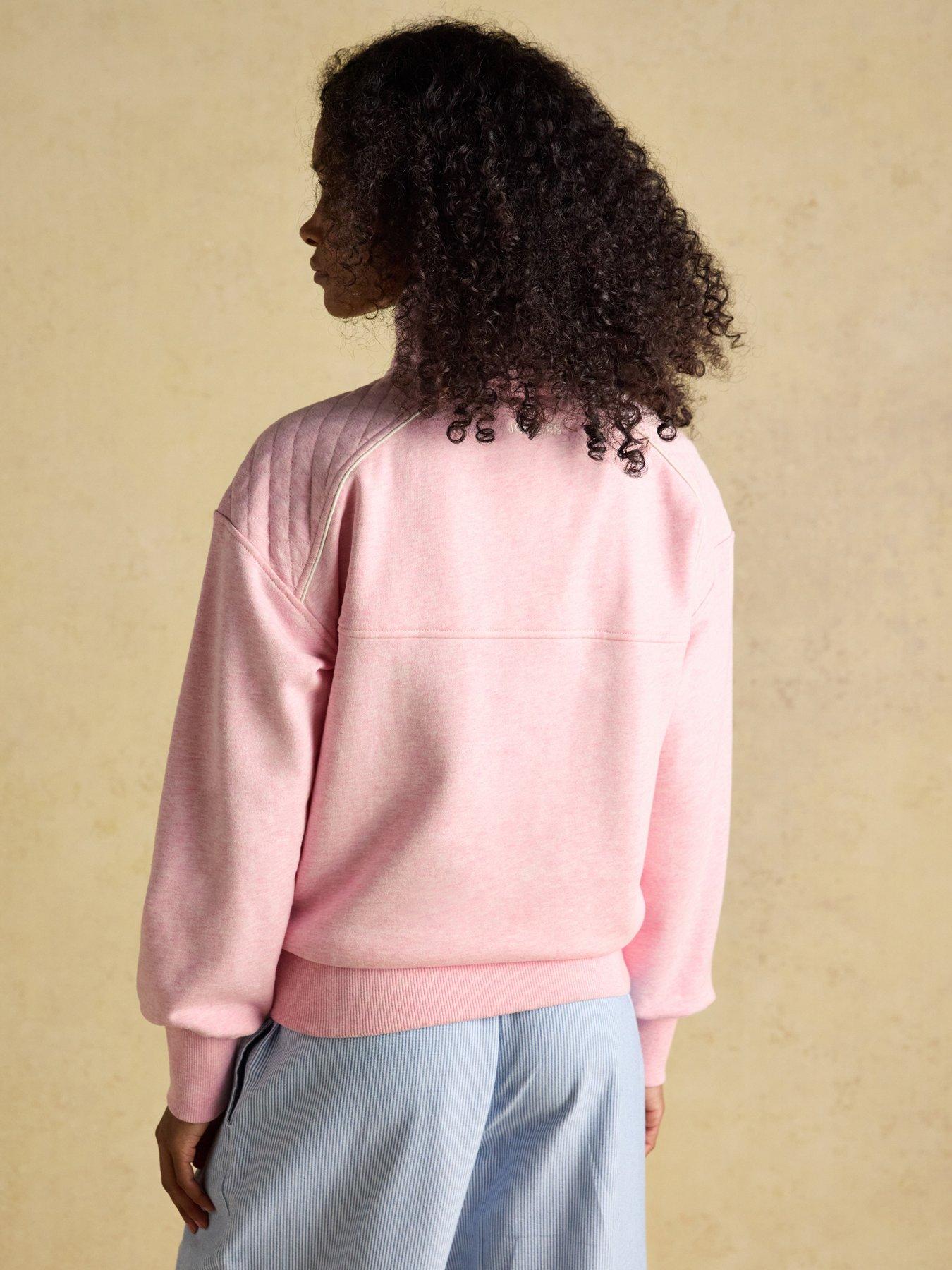 Image 2 of 7 of Joules Racquet Half Zip Sweatshirt - Pink