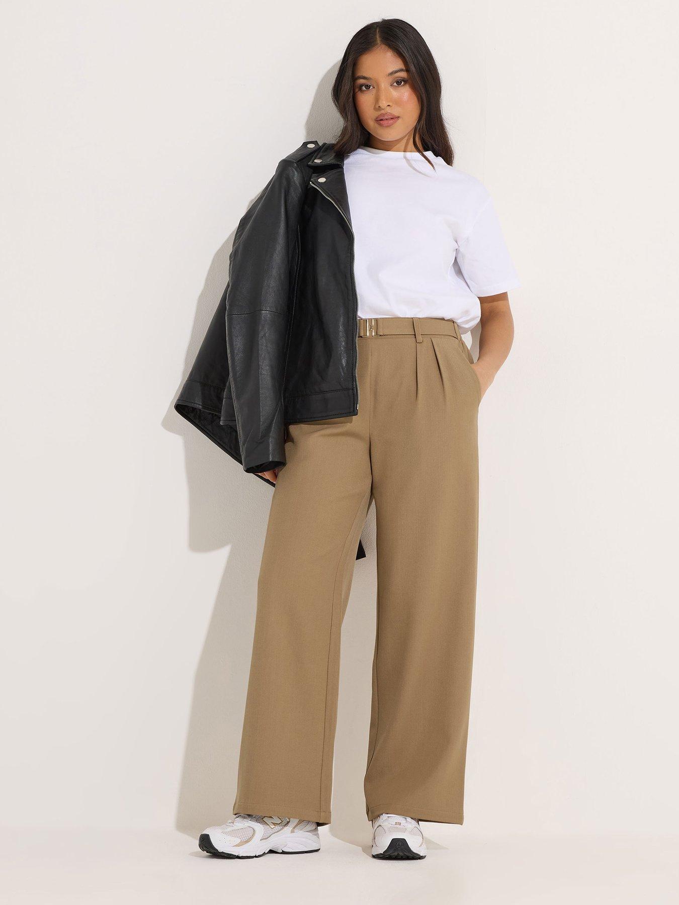 PixieGirl Petite Buckle Wide Leg Trousers