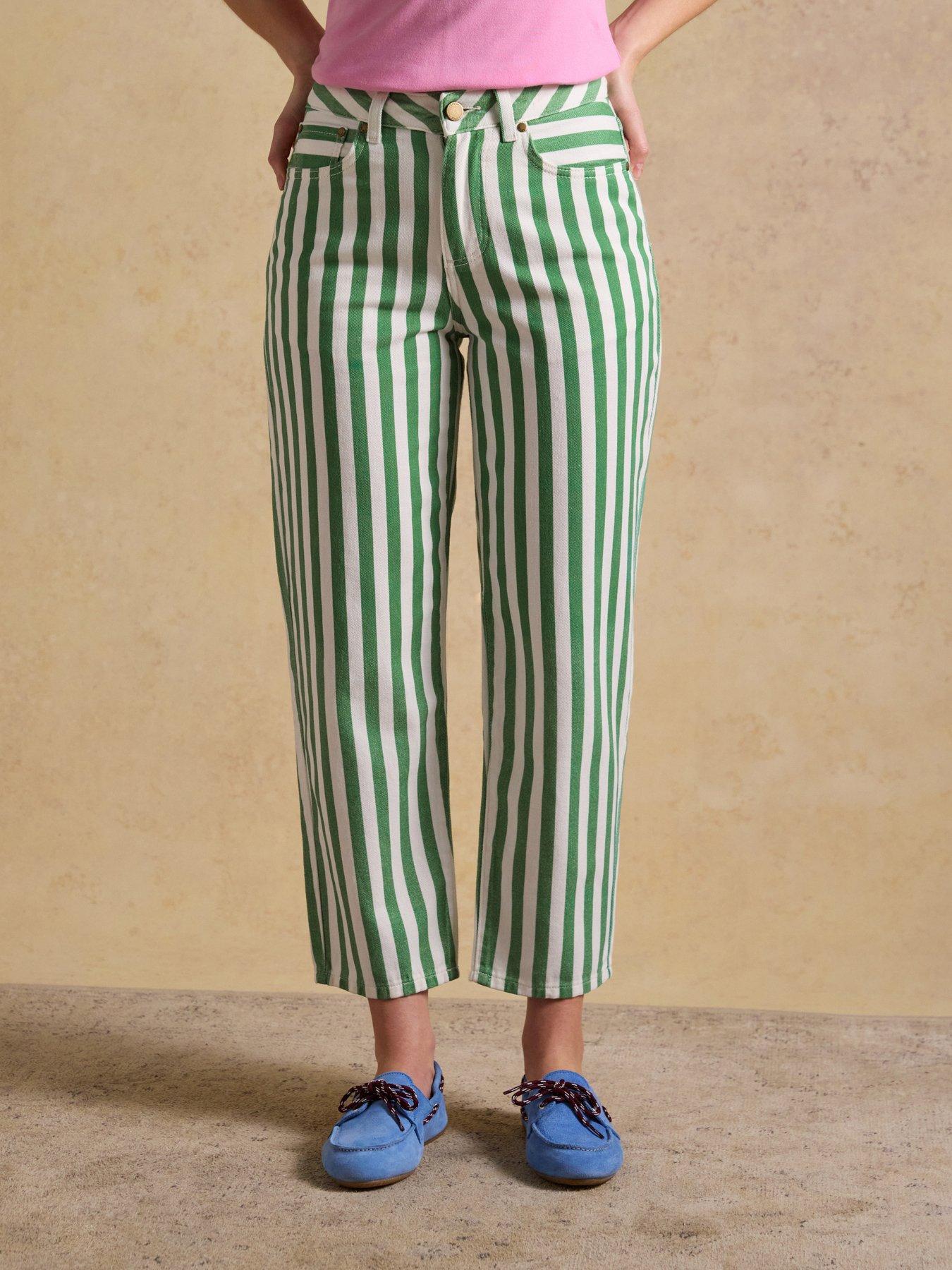 Image 1 of 7 of Joules Relaxed Jean - Green Stripe