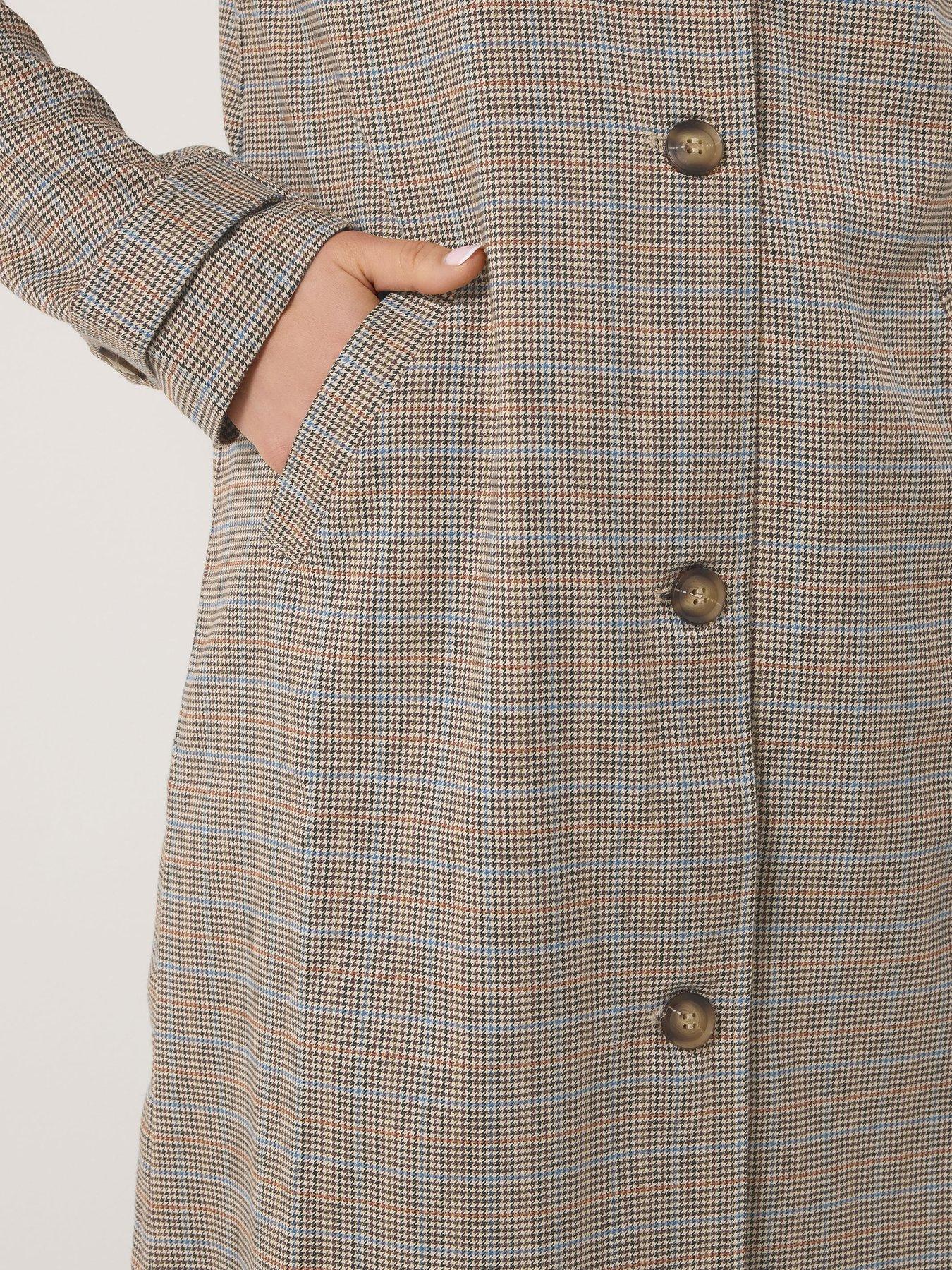 Image 5 of 6 of Long Tall Sally Tall Check Car Coat